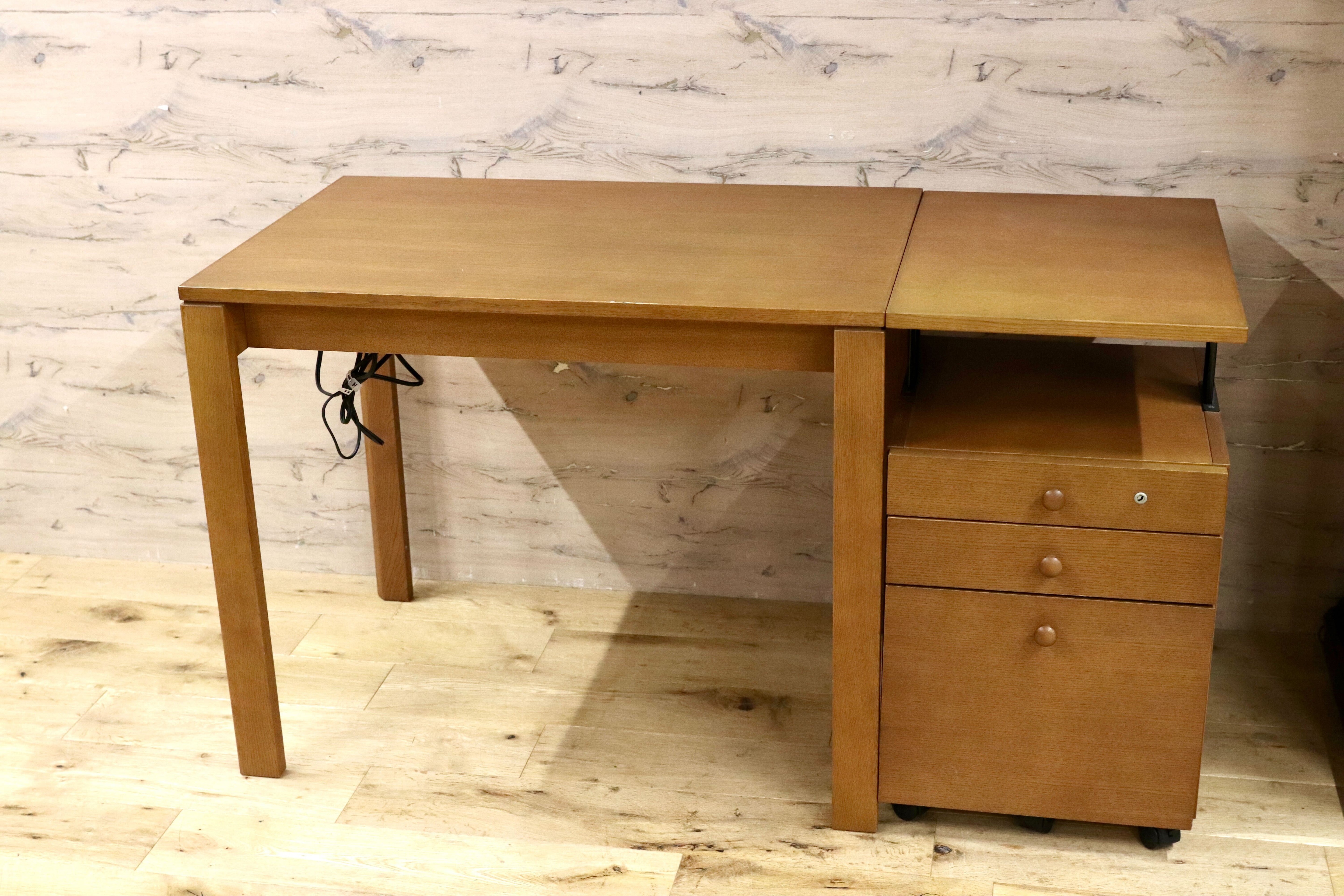 GMIK855○karimoku / カリモク 学習机 勉強机 ブラウン 作業台 パソコンデスク 国産家具 デスク&ワゴン SS3438MH