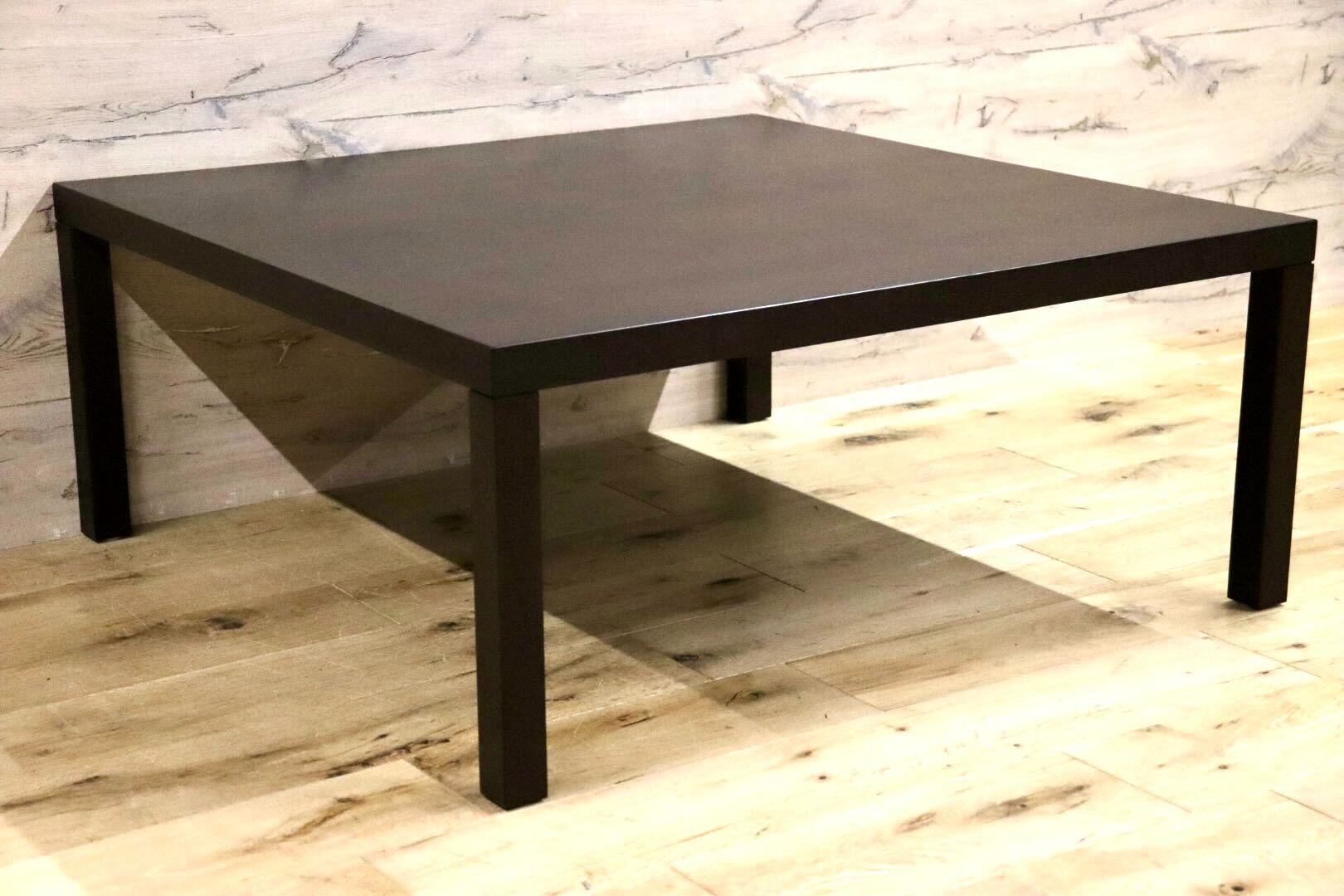 GMFN153○ACTUS / アクタス FB リビングテーブル ローテーブル スクエアテーブル 木製 ダークブラウン スタイリッシュ 定価約7.1万 展示品