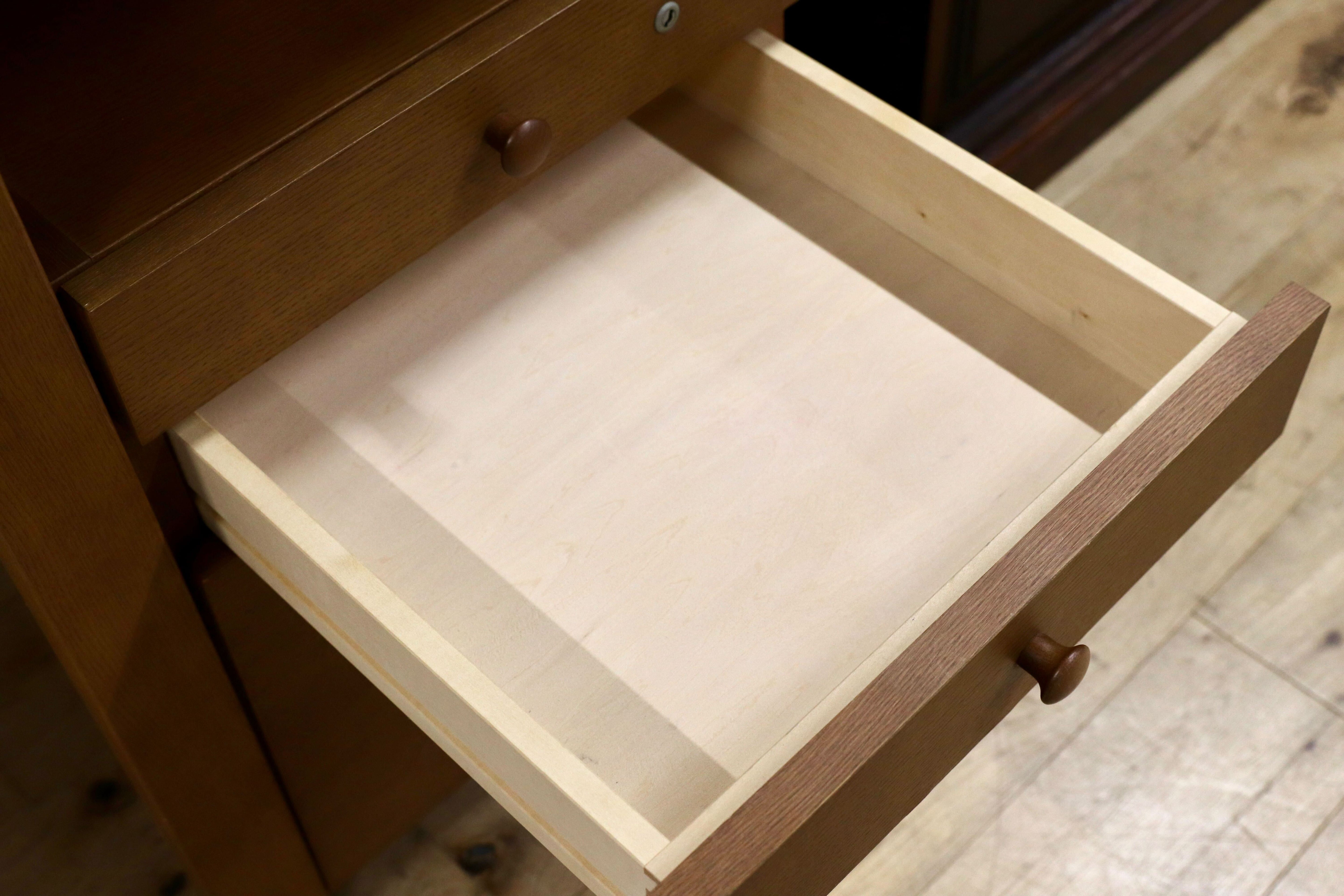 GMIK855○karimoku / カリモク 学習机 勉強机 ブラウン 作業台 パソコンデスク 国産家具 デスク&ワゴン SS3438MH