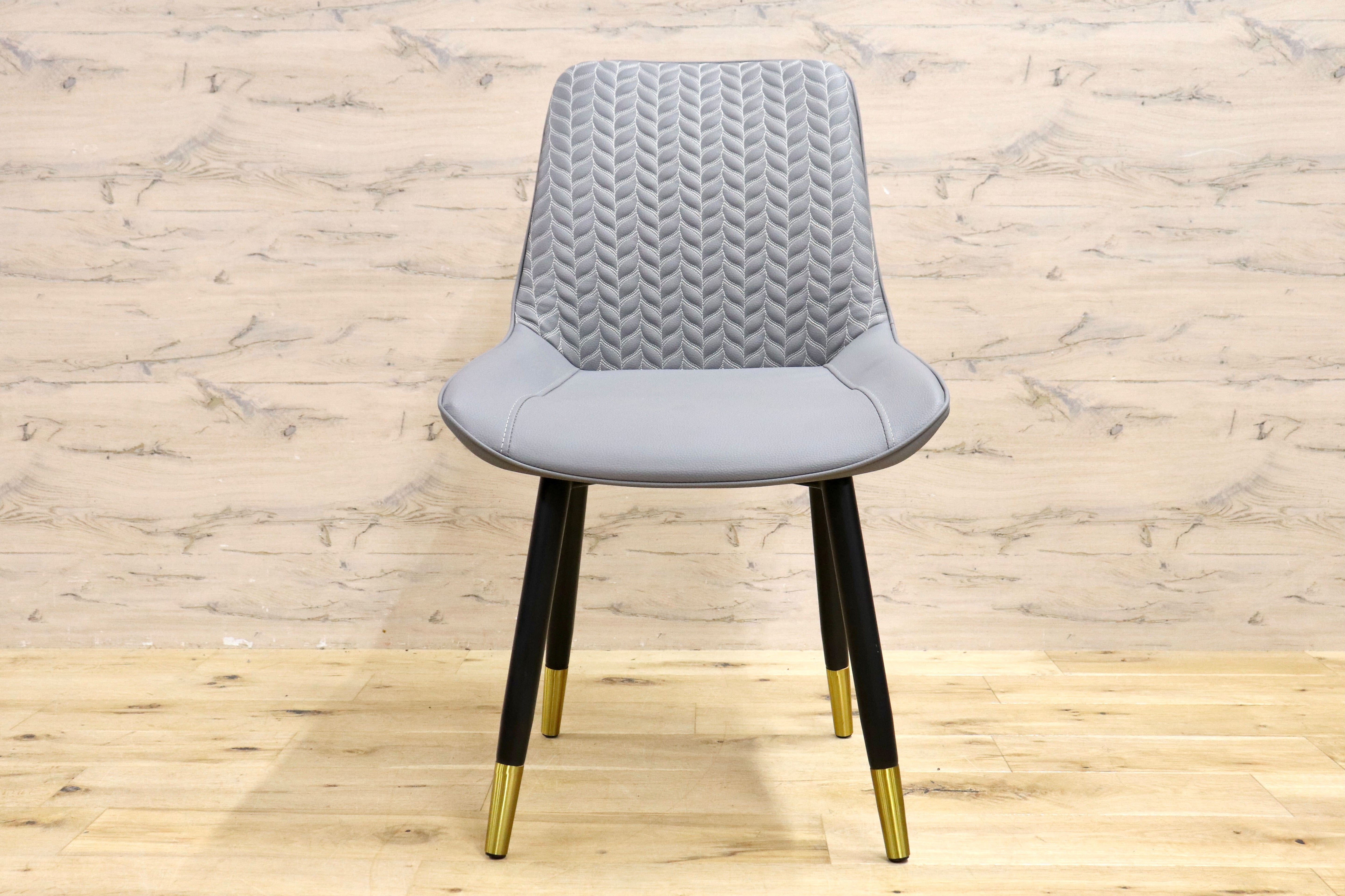 GMIS334B○モダン ダイニングチェア アームレスチェア 椅子 食卓椅子 レザー 本革 ナチュラル シンプル スタイリッシュ 展示品