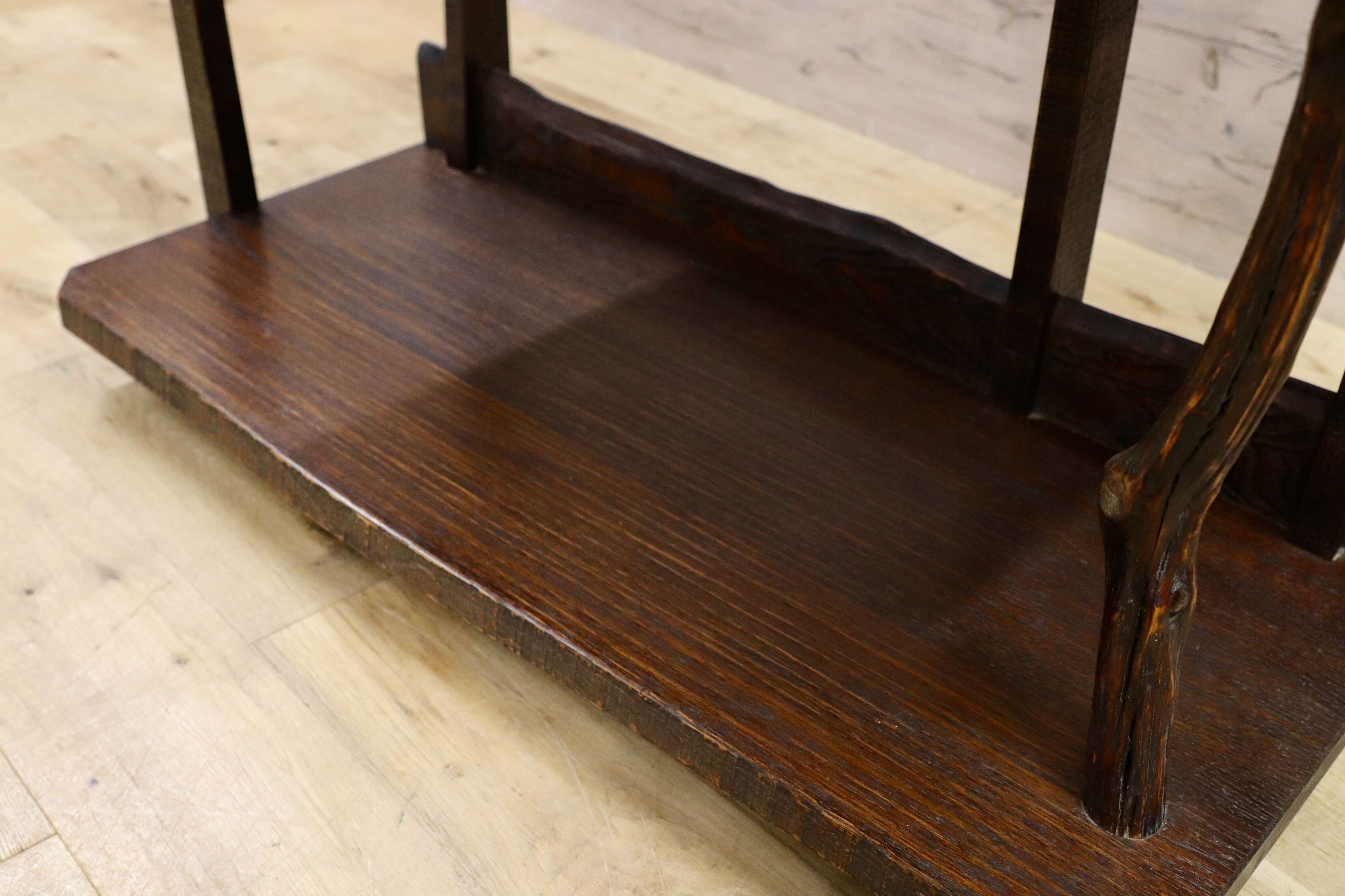 GMHK324○無垢材 シェルフ ラック 飾り棚 花台 オープンシェルフ 和家具 和モダン レトロ