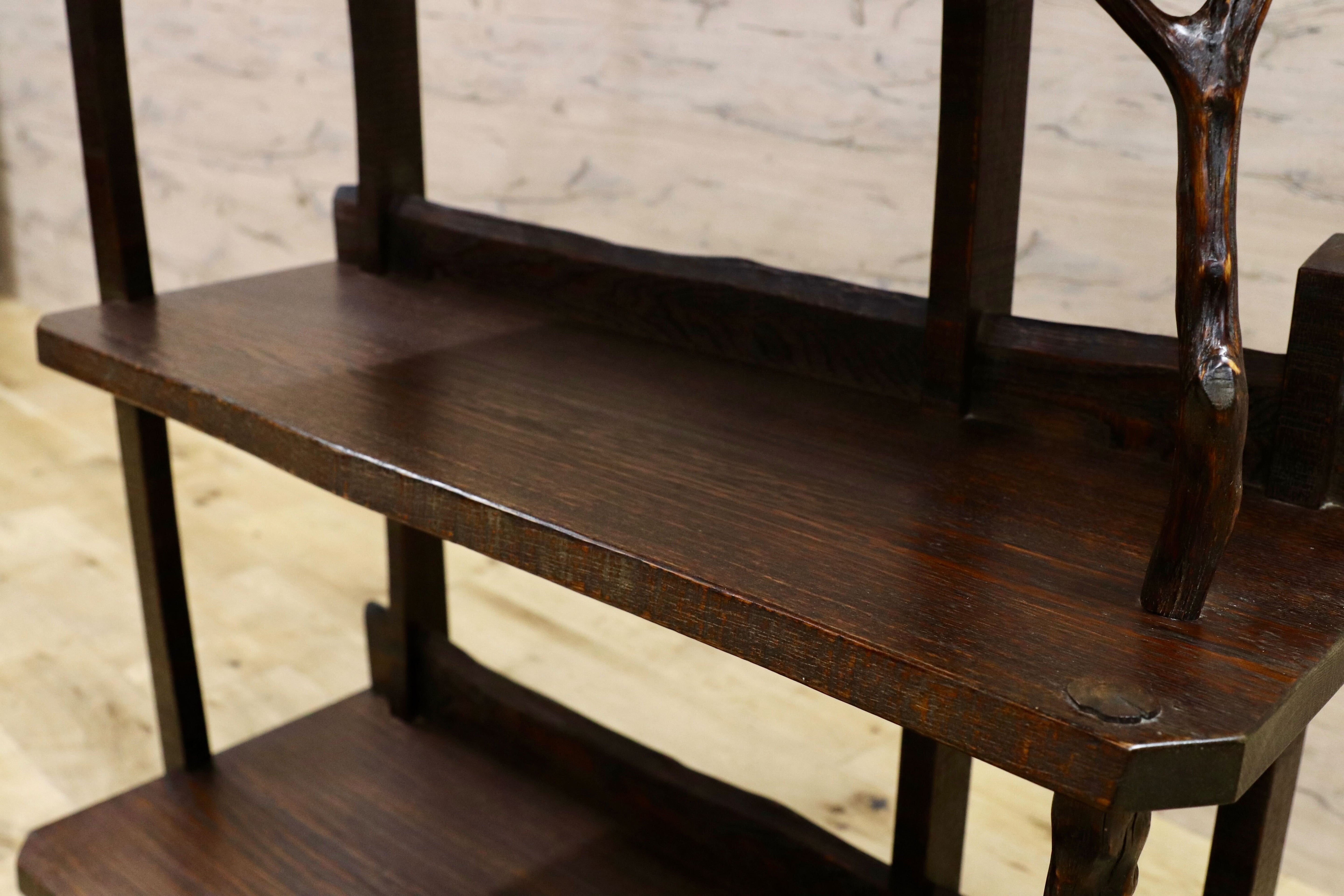 GMHK324○無垢材 シェルフ ラック 飾り棚 花台 オープンシェルフ 和家具 和モダン レトロ