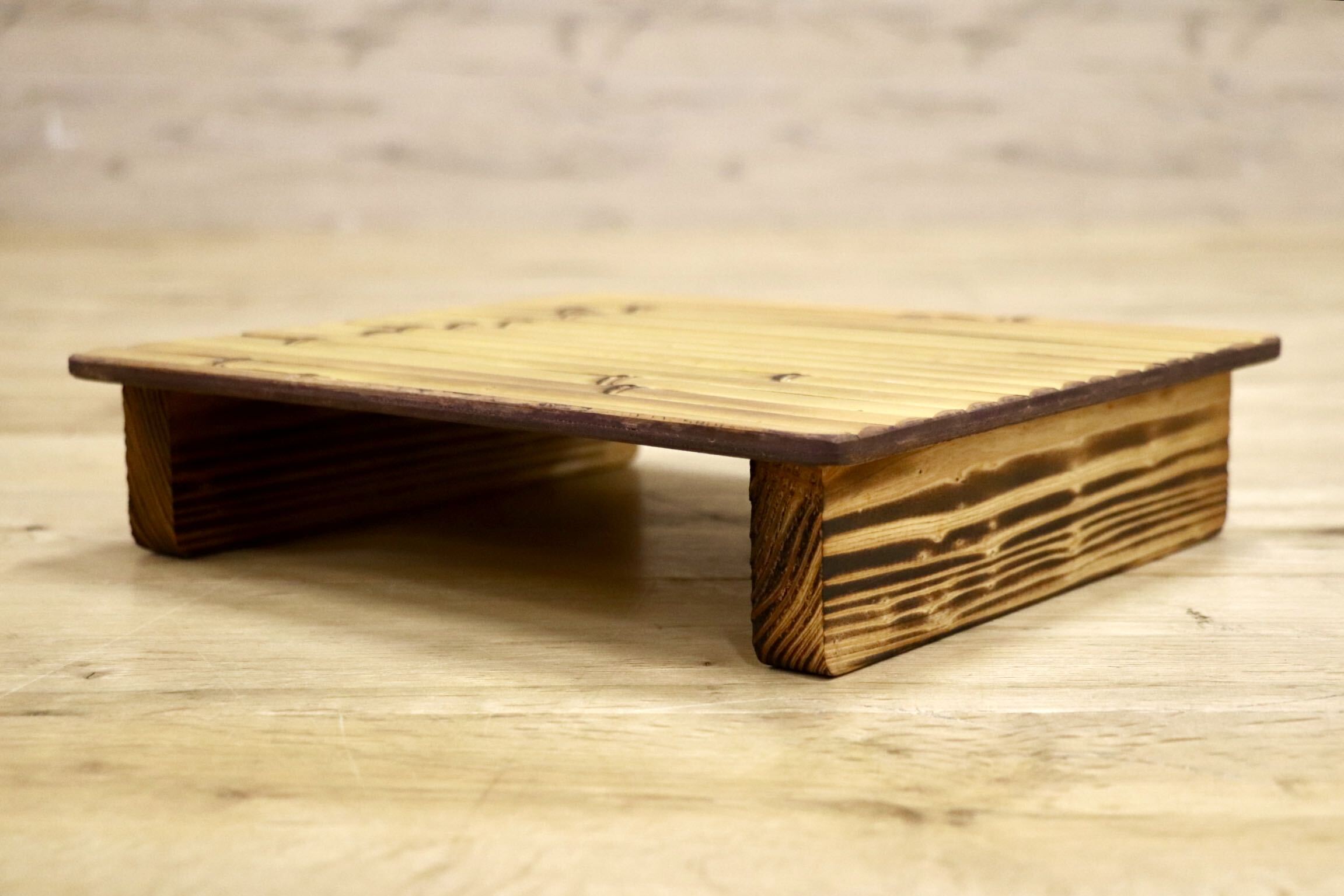 GMIK205C○梅里竹芸 Umezato Bamboo Craft 竹家具 足置き台 踏み台 フットレスト 工芸品 バンブー 宮崎 高級
