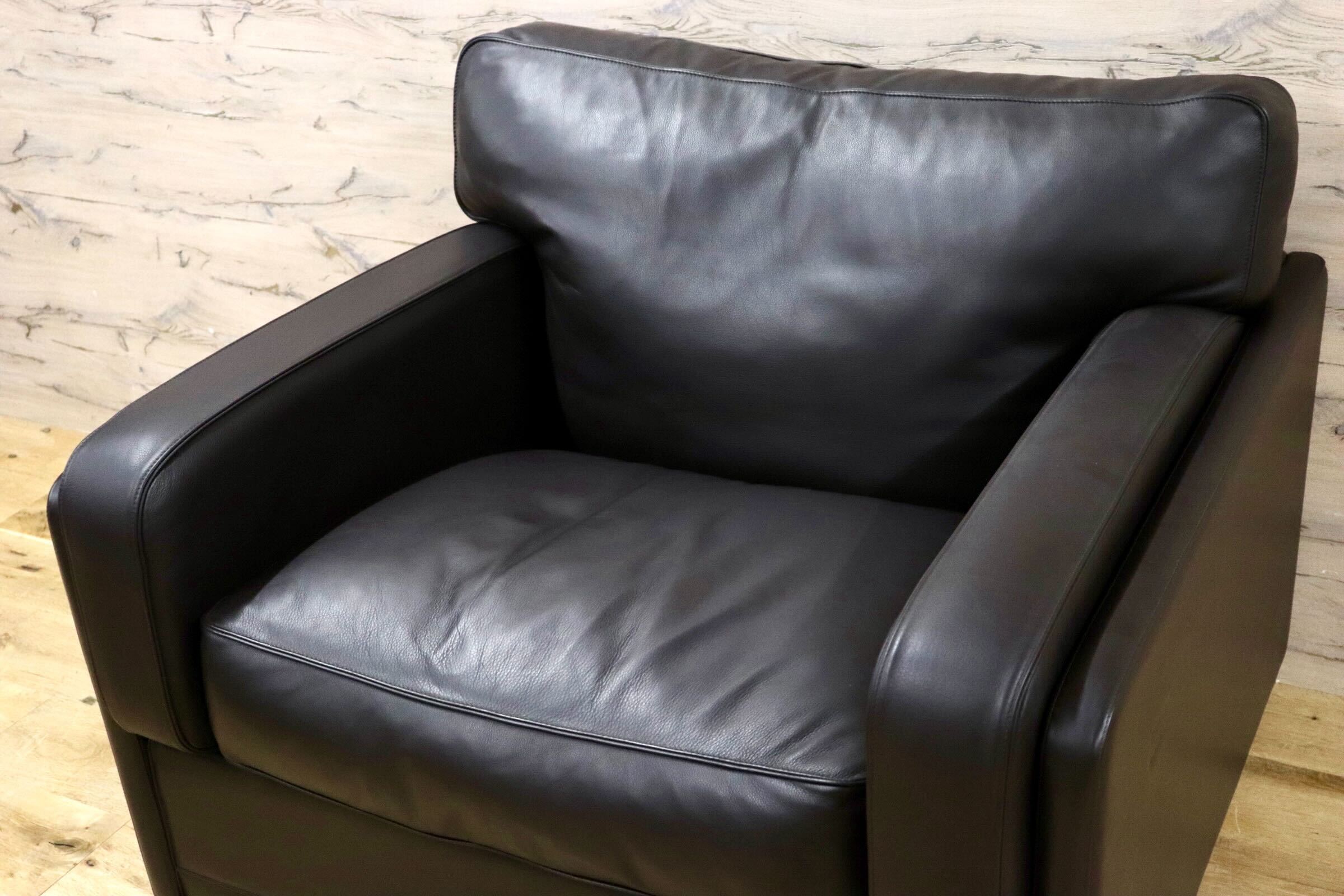 GMHN201A○PoltronaFrau / ポルトローナフラウ 1人掛けソファ シングルソファ イタリア製 総革 ダークブラウン IDC大塚家具 定価約150万