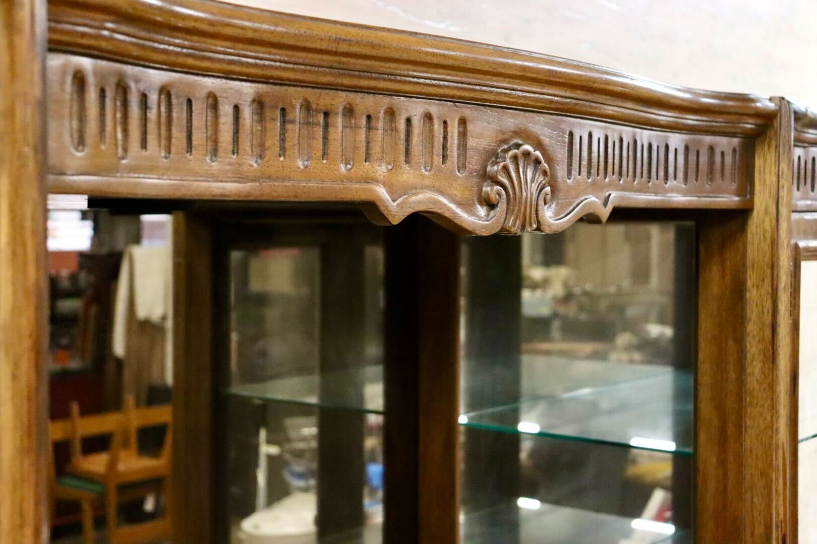 GMHH323○DREXEL HERITAGE /ドレクセルヘリテイジ Grand Villa グランドヴィラ ガラスキャビネット 飾り棚 最高級 約280万※発送不可