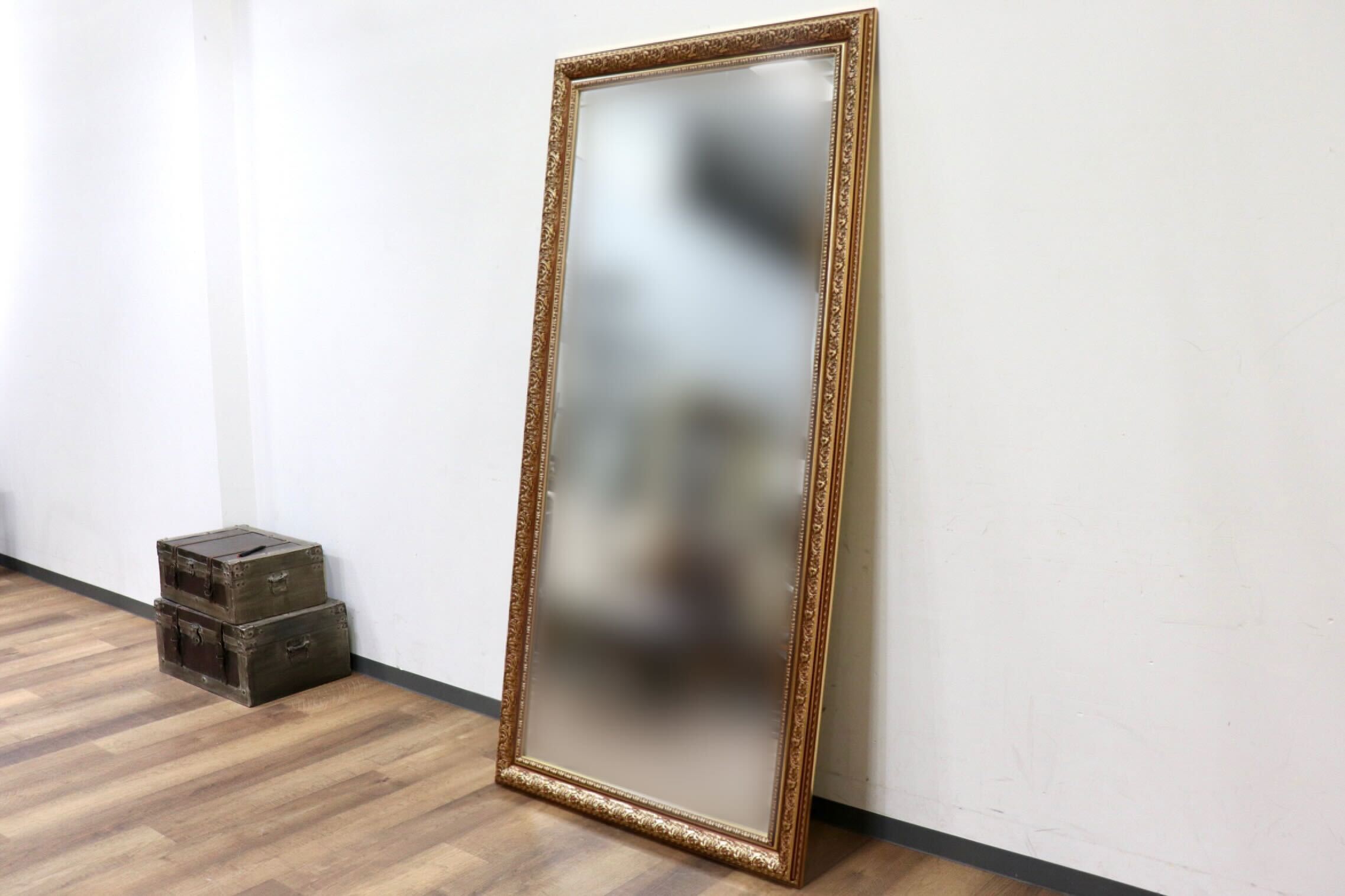 GMIK73○ウォールミラー 全身鏡 壁掛け鏡 立て掛けミラー 大型ミラー 鏡 姿見 アンティーク調