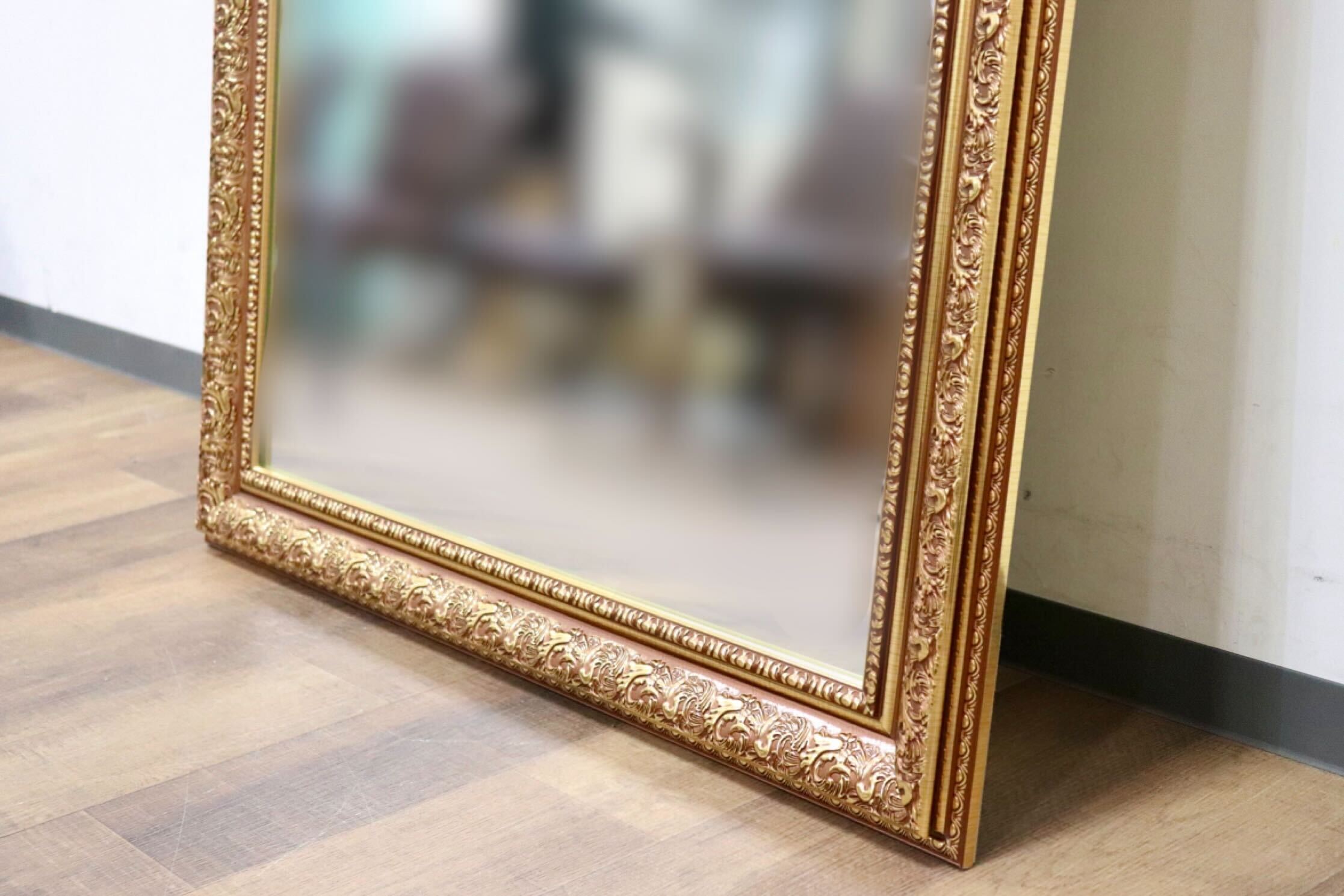 GMIK73○ウォールミラー 全身鏡 壁掛け鏡 立て掛けミラー 大型ミラー 鏡 姿見 アンティーク調