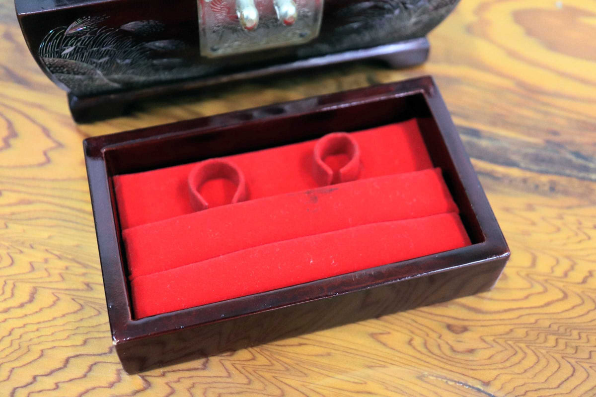 GMJO137J◯韓国 伝統工芸 螺鈿細工 宝石箱 ジュエリーボックス 小物入れ 山水図 漆器 アクセサリーケース アンティーク レトロ