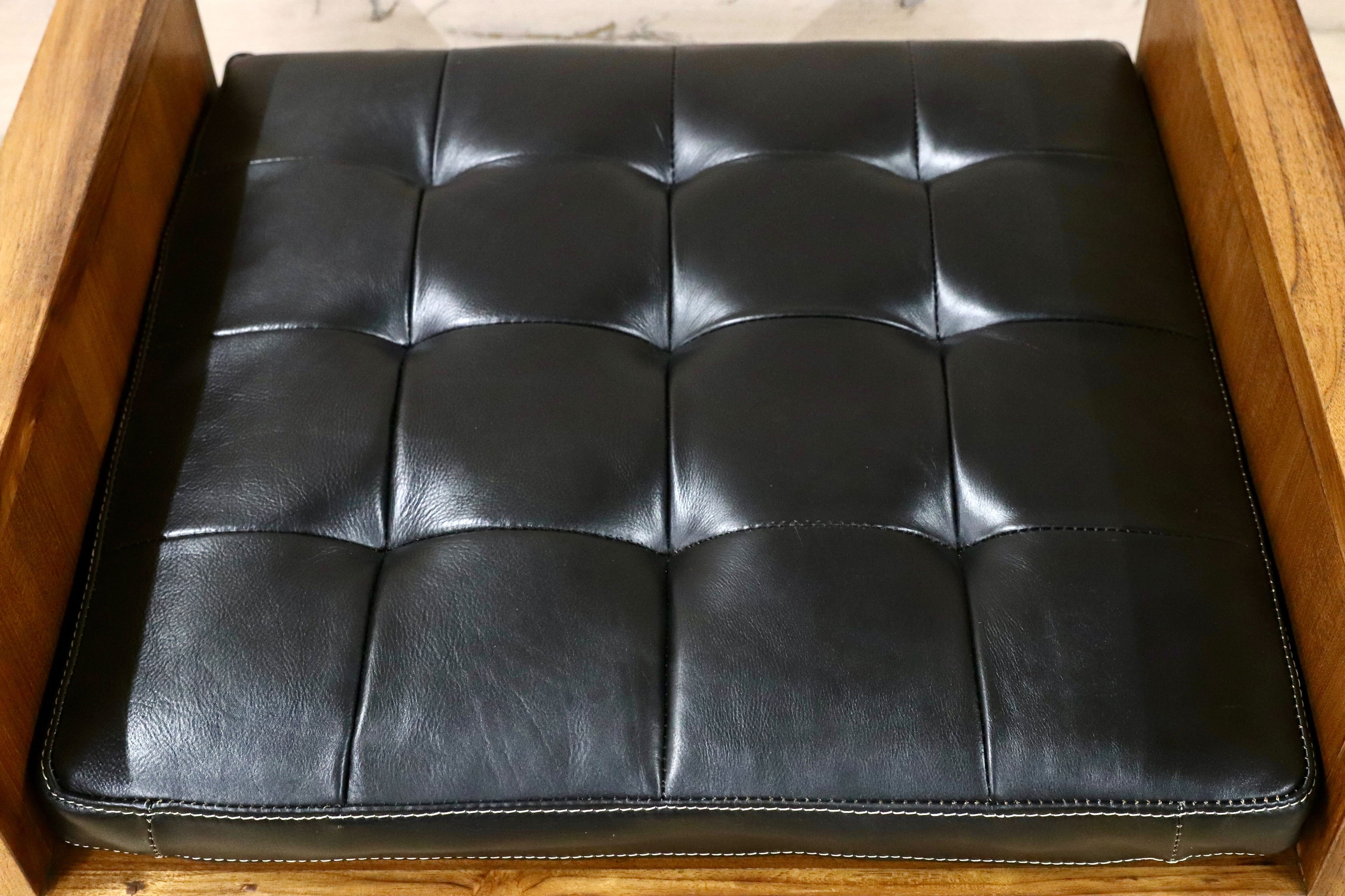 GMIK847F○CARIGGE MARKET / カリッジマーケット 本革シート サイドチェア ブラック スツール 椅子 アジアン 家具 展示品