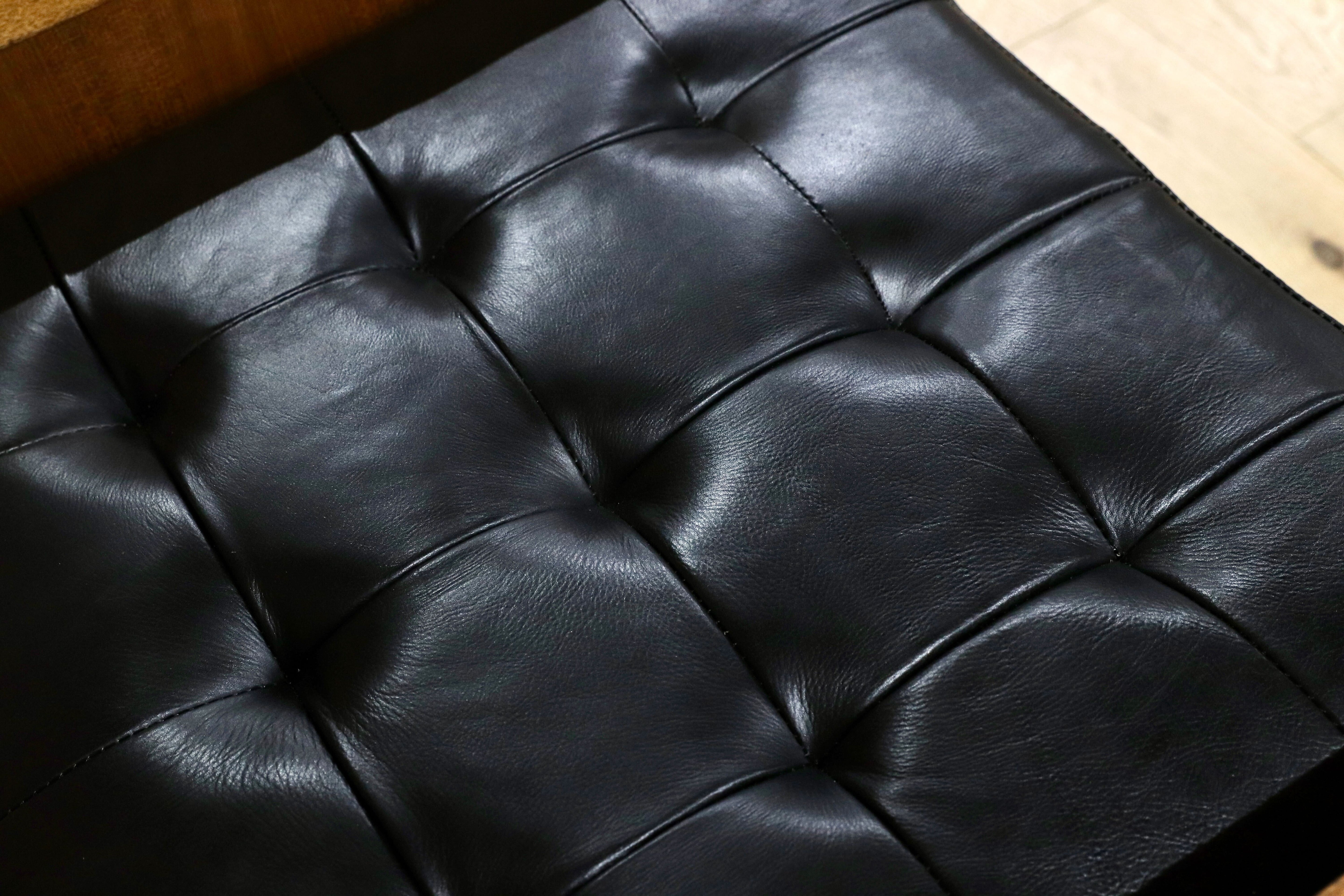 GMIK847F○CARIGGE MARKET / カリッジマーケット 本革シート サイドチェア ブラック スツール 椅子 アジアン 家具 展示品