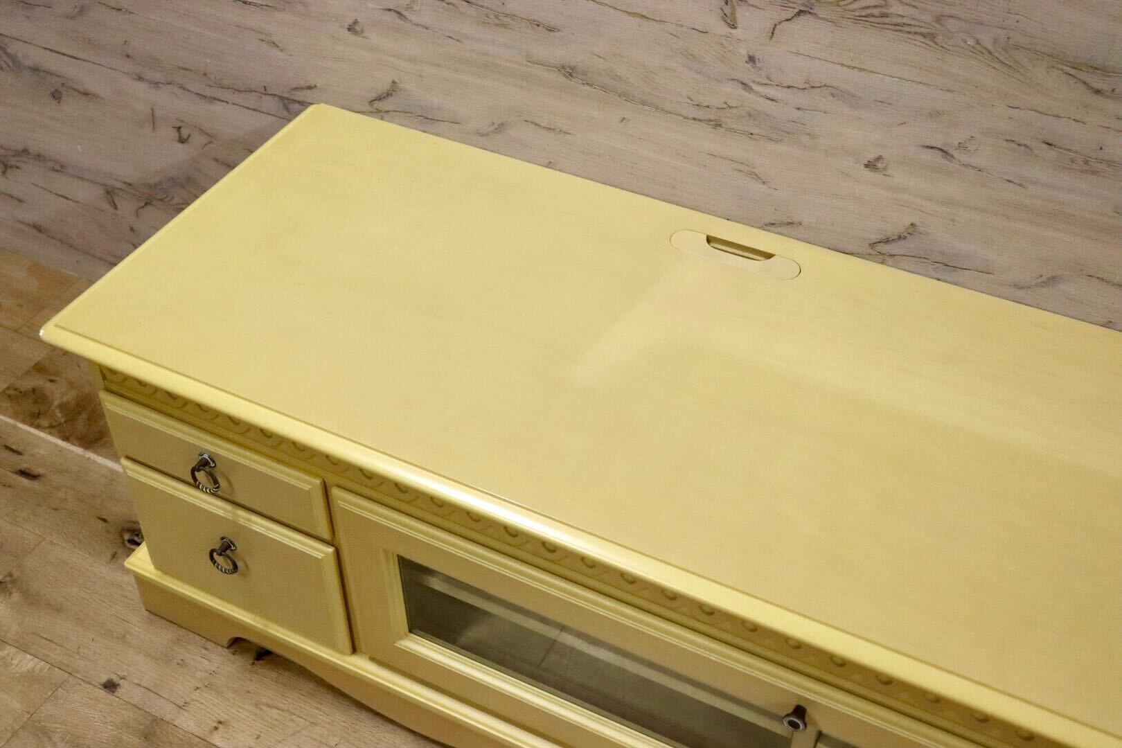 GMHH324○IDC大塚家具 マリアンディール TVボード AVボード ローボード リビング収納 フレンチカントリー エレガント 定価約20万