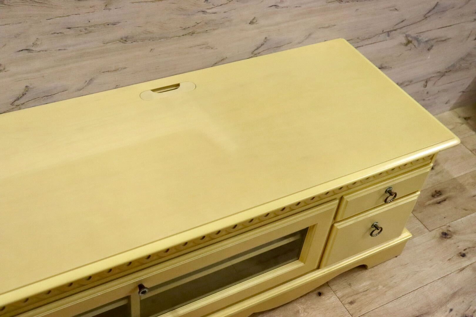 GMHH324○IDC大塚家具 マリアンディール TVボード AVボード ローボード リビング収納 フレンチカントリー エレガント 定価約20万