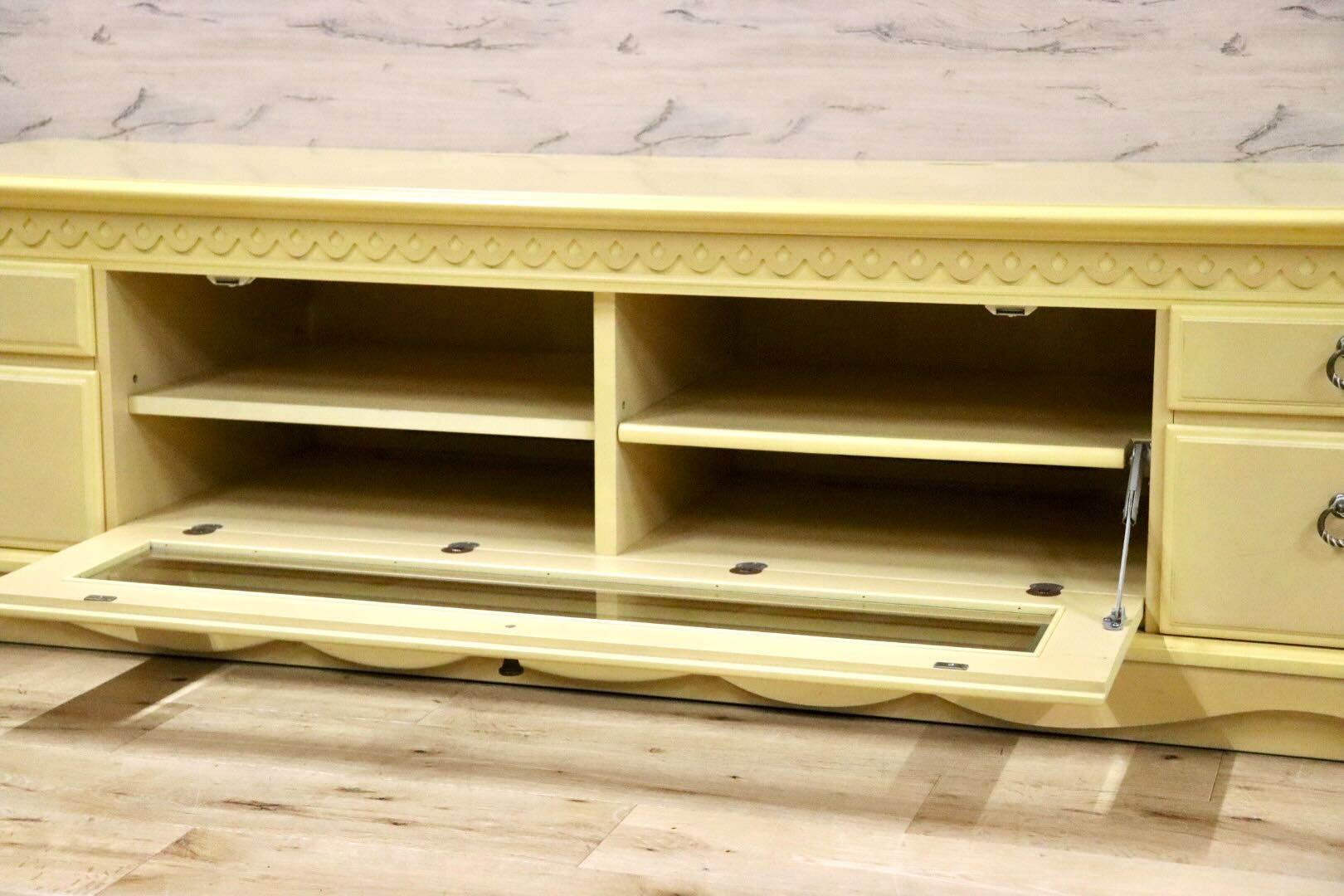 GMHH324○IDC大塚家具 マリアンディール TVボード AVボード ローボード リビング収納 フレンチカントリー エレガント 定価約20万