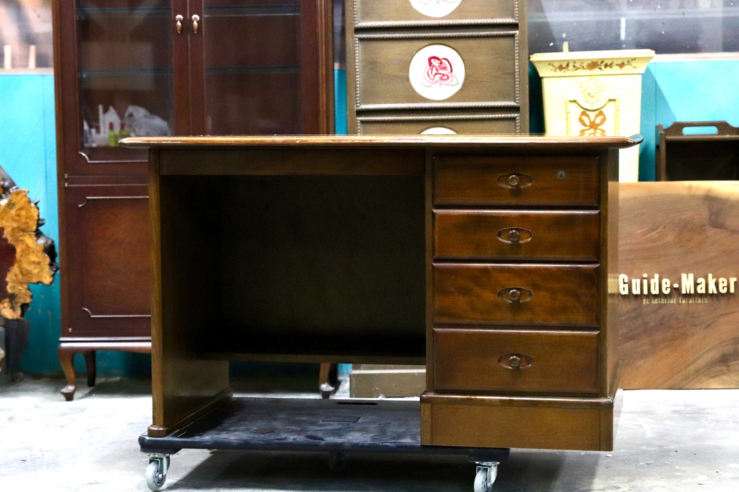 GMJH172B○karimoku / カリモク 片袖デスク 書斎机 オーク材 国産家具