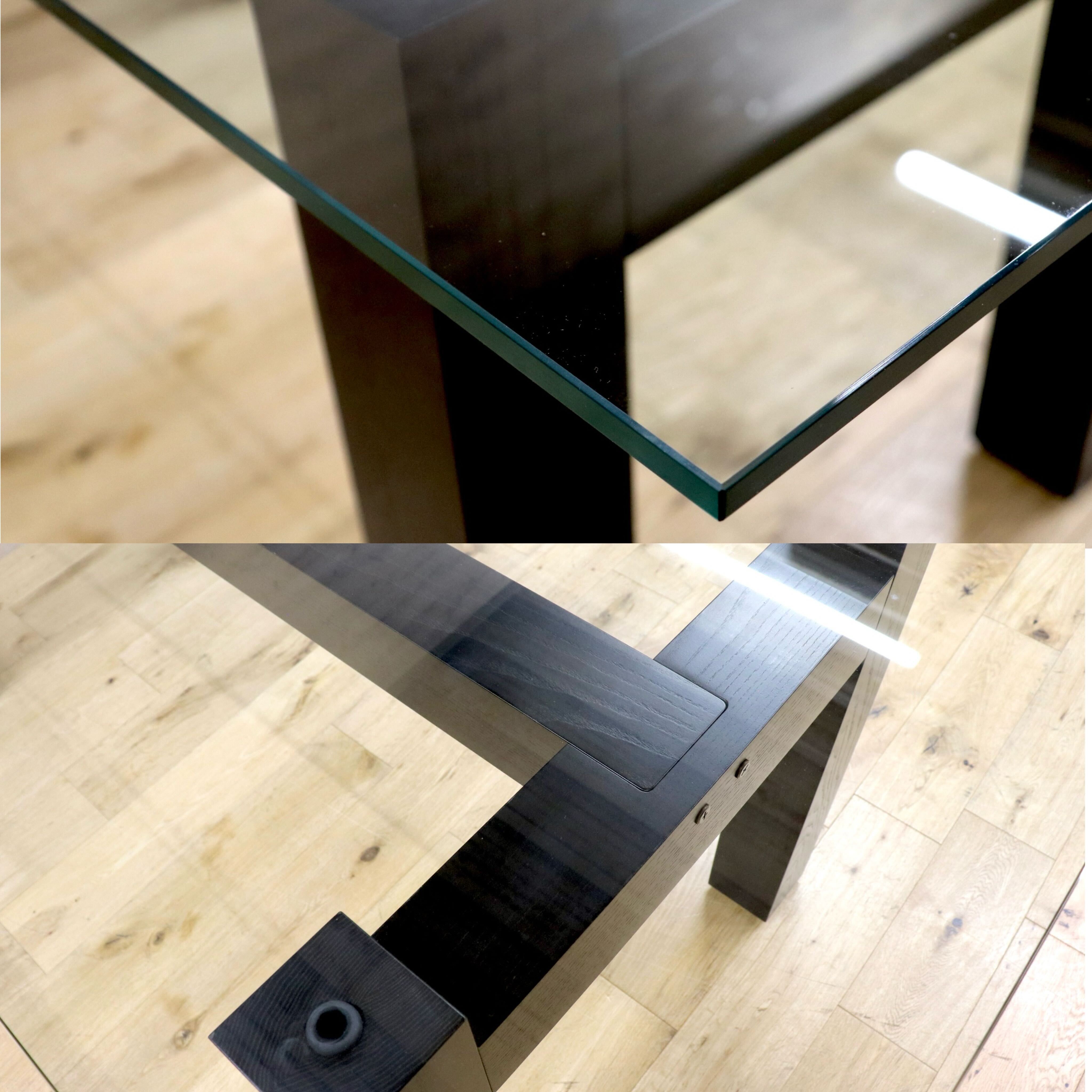 GMIH262A○IDC大塚家具 ダイニングテーブル ガラステーブル 食卓テーブル ブラック スタイリッシュモダン