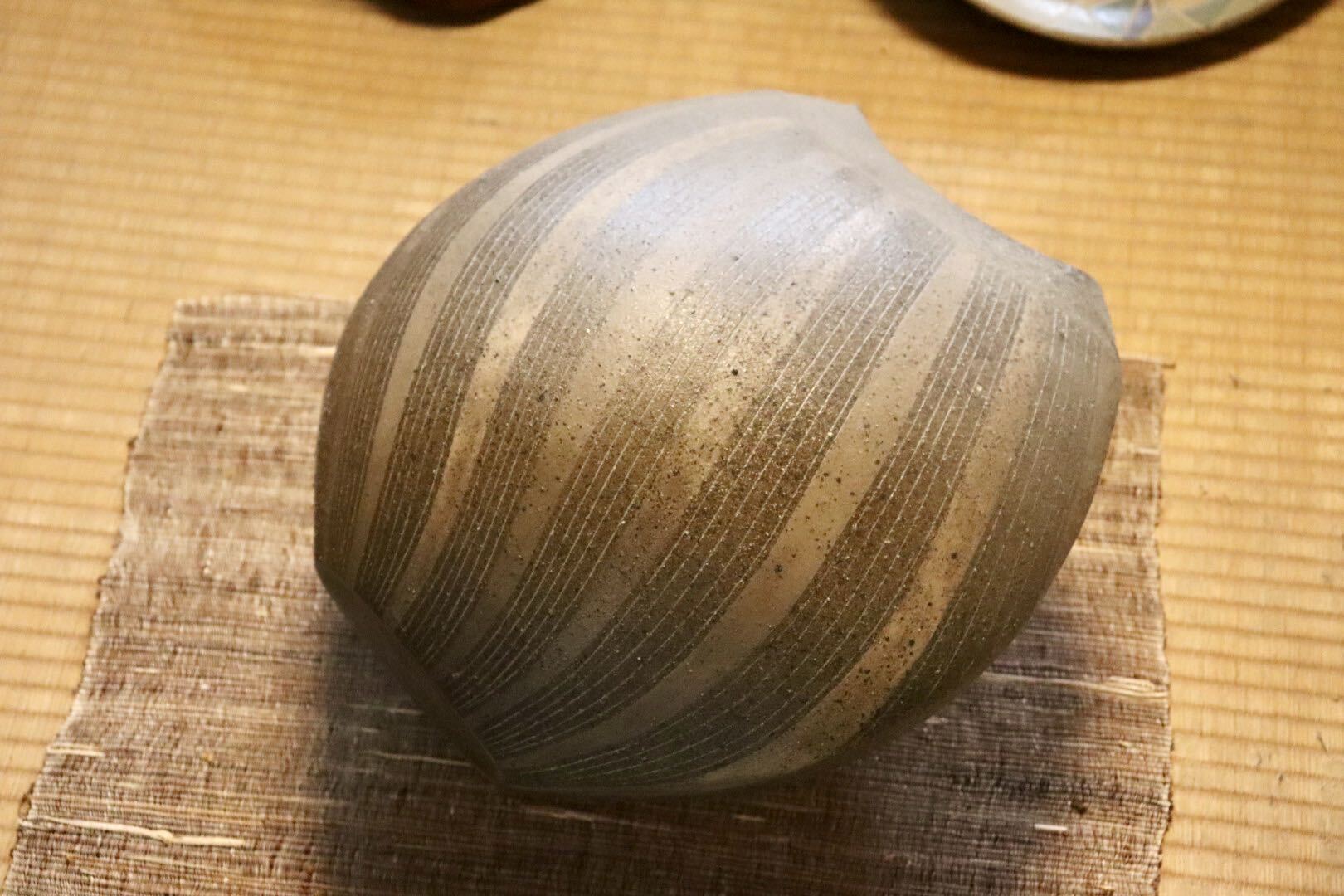 GMJI2◯市野悟窯 丹波焼 花生け 花器 壺 陶器 市野哲次 伝統工芸 丹波篠山 現代作家 和モダン
