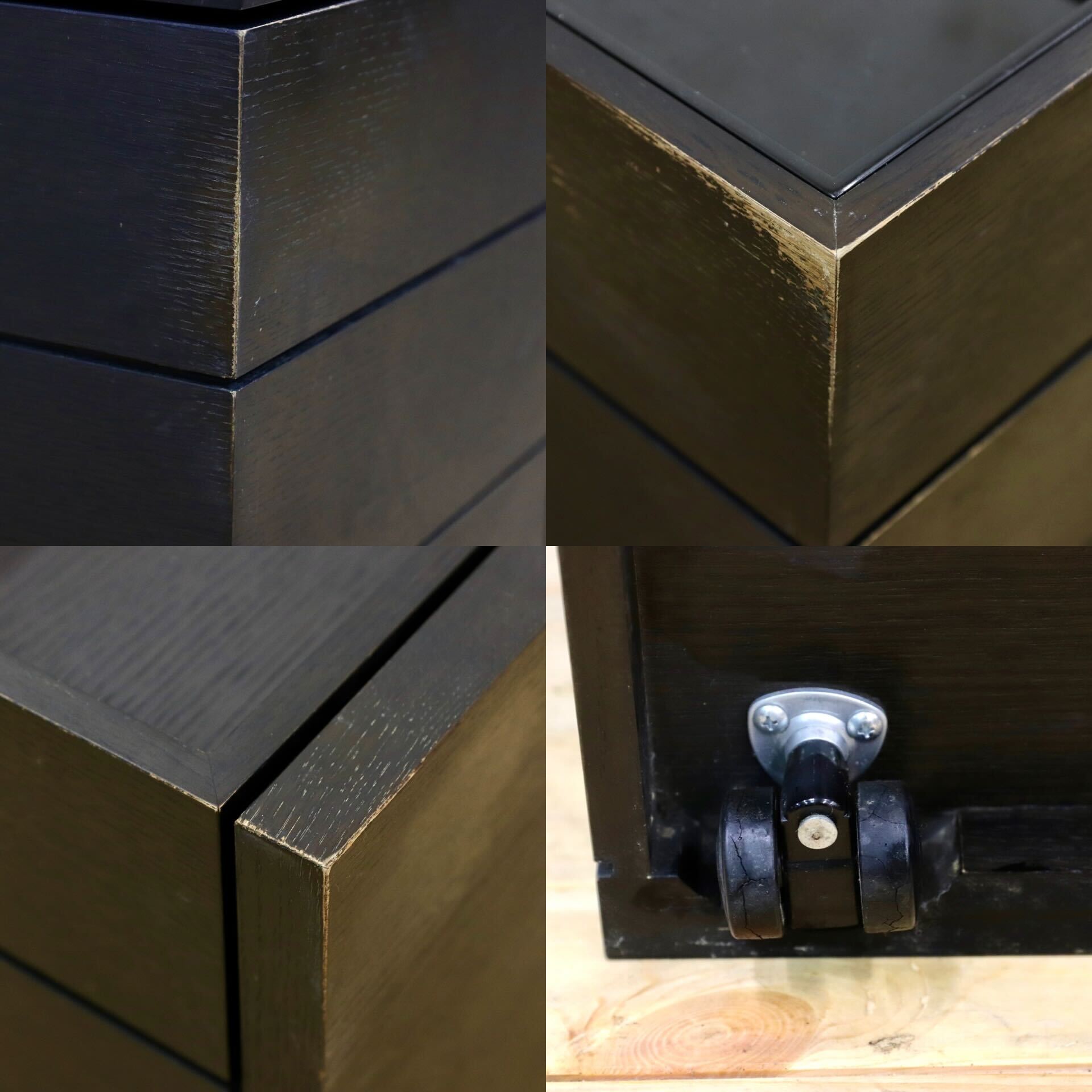 GMFK79○cassina ixc / カッシーナイクスシー PIVOT wagon ピヴォット ワゴン ブラック イタリアモダン ヴィンテージ 約15.2万 稀少