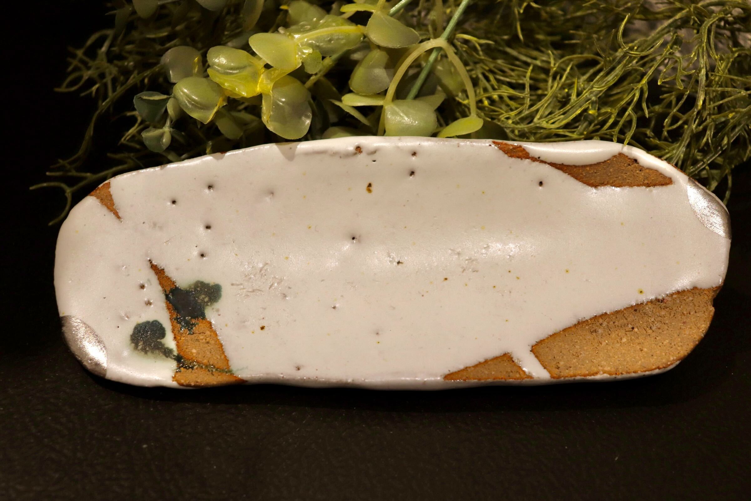 GMIO222AA◯丹文窯 丹波焼 長皿 陶器 皿 伝統工芸 丹波篠山 未使用