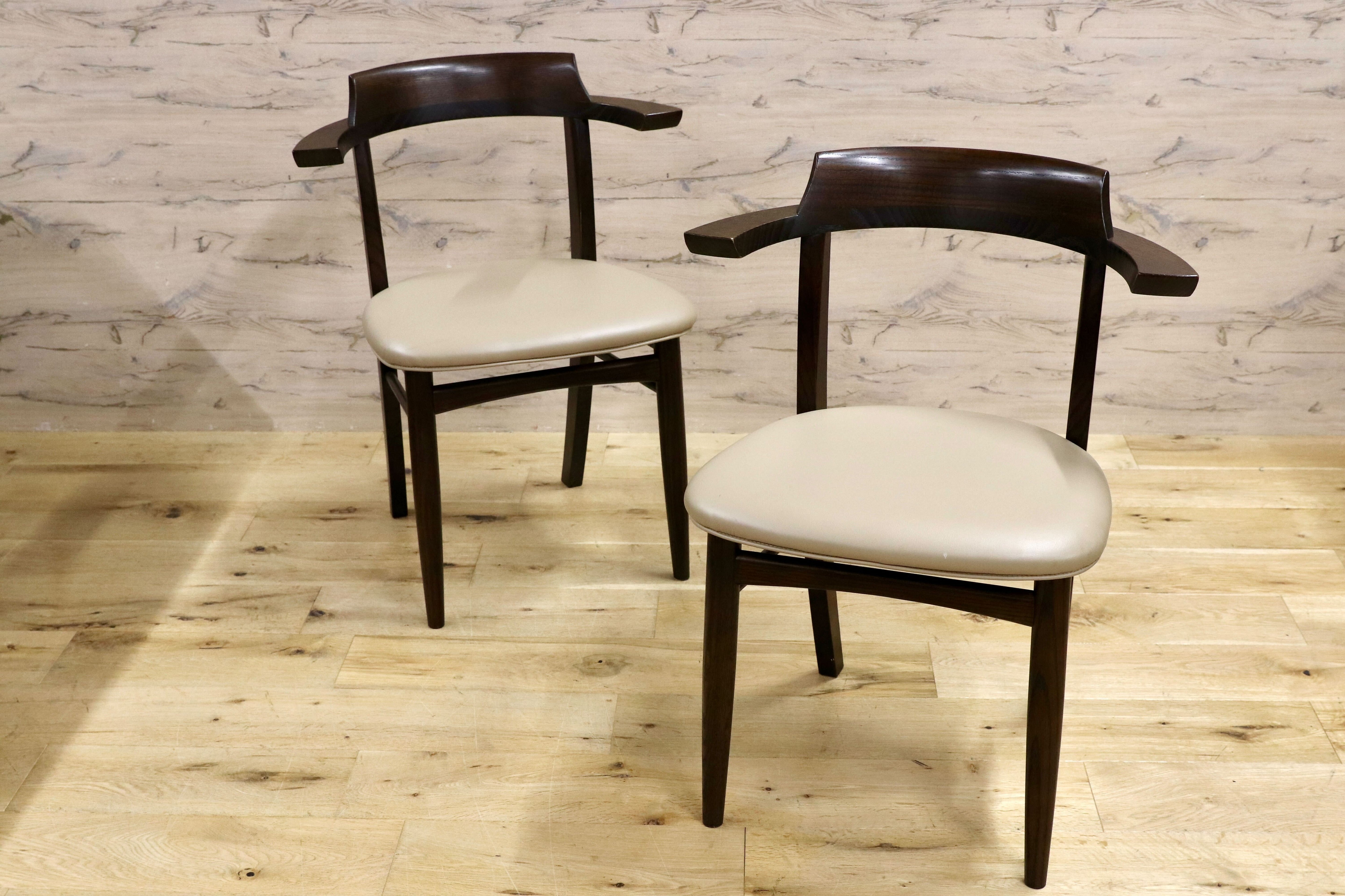 GMHH188○柏木工 / KASHIWA ソフィー OBA22 ダイニングチェア 椅子 2脚セット オーク材 飛騨家具 IDC大塚家具 定価10.7万