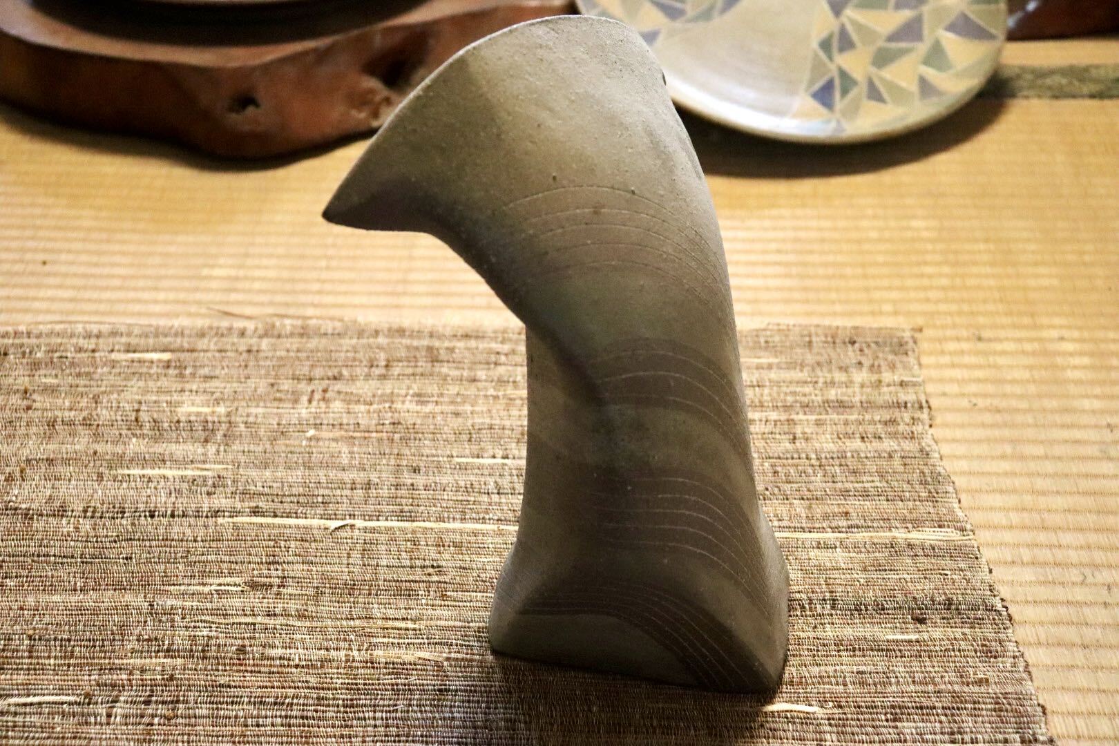 GMJI9◯市野悟窯 丹波焼 花器 花生 一輪挿し 陶器 市野哲次 伝統工芸 丹波篠山 和モダン