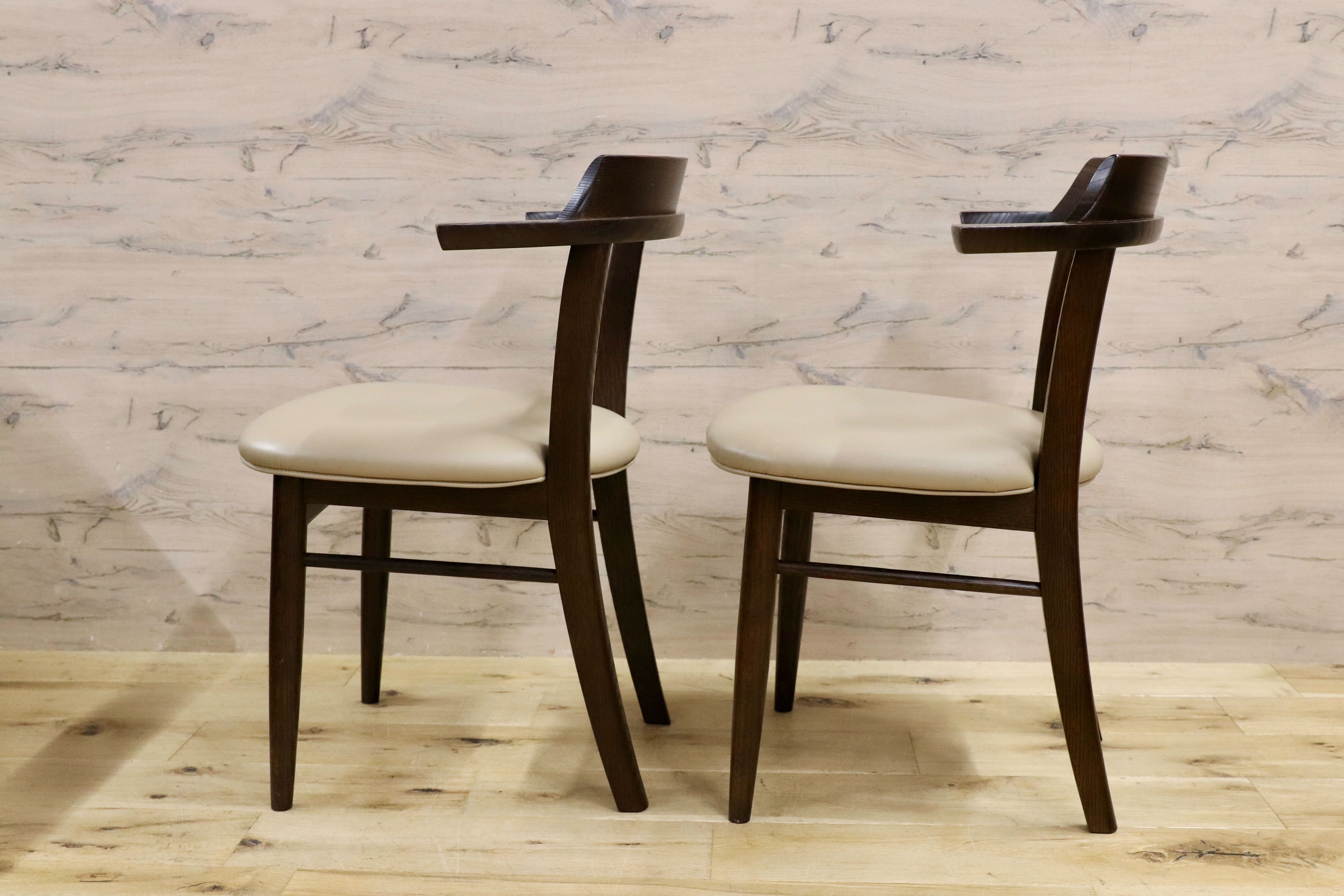 GMHH188○柏木工 / KASHIWA ソフィー OBA22 ダイニングチェア 椅子 2脚セット オーク材 飛騨家具 IDC大塚家具 定価10.7万