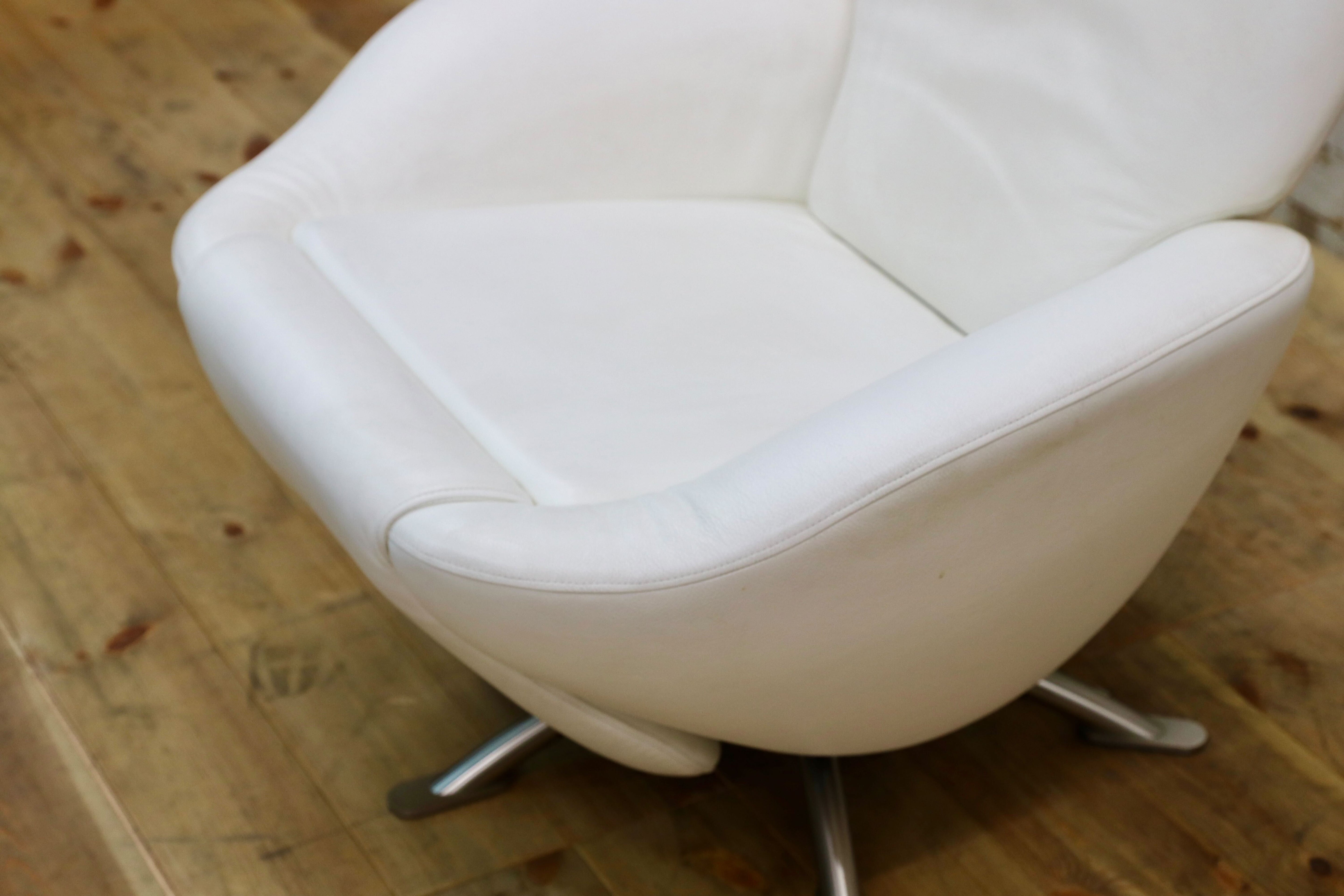 GMIO75○Cassina / カッシーナ K10 DODO ドド シェーズロング 総革 ホワイト 喜多俊之 1人掛けソファ リクライニングチェア 約140万