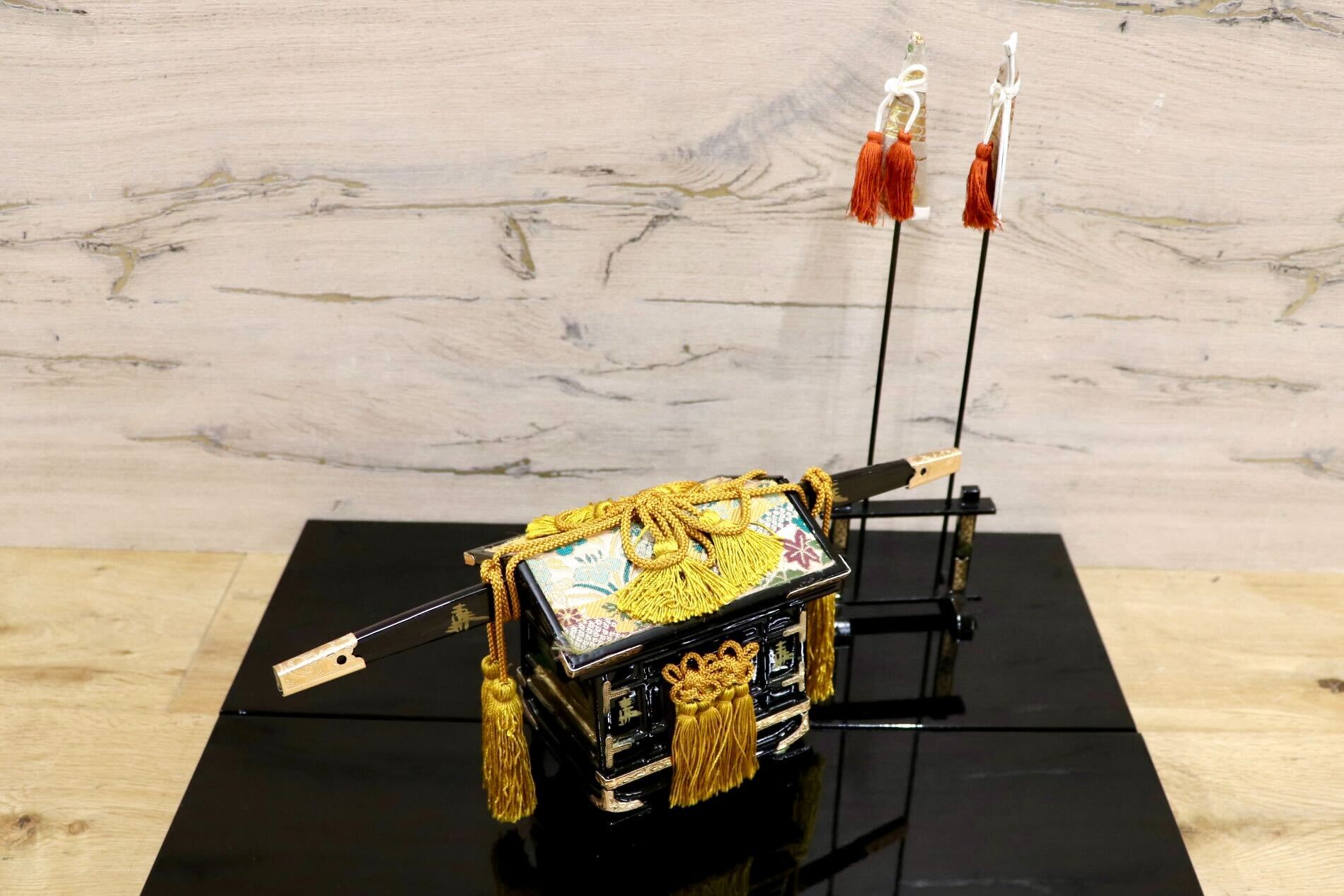 GMHS541○雛道具セット 人形なし 本金御道具セット 通産大臣賞受賞 秀叡作 雛道具