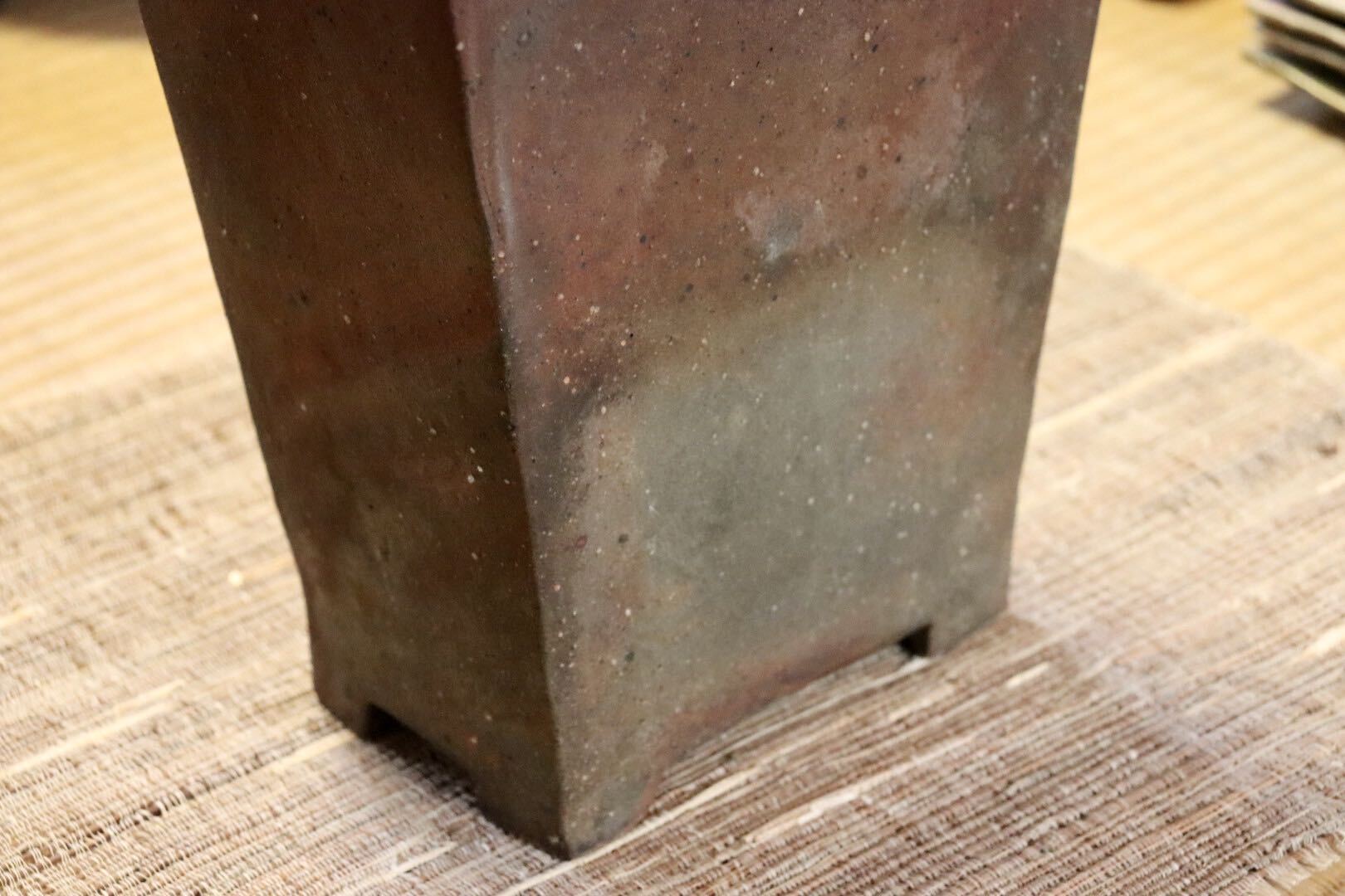 GMJI18◯市野悟窯 丹波焼 花瓶 花器 花入 一輪挿し 陶器 市野哲次 丹波篠山 伝統工芸 和モダン