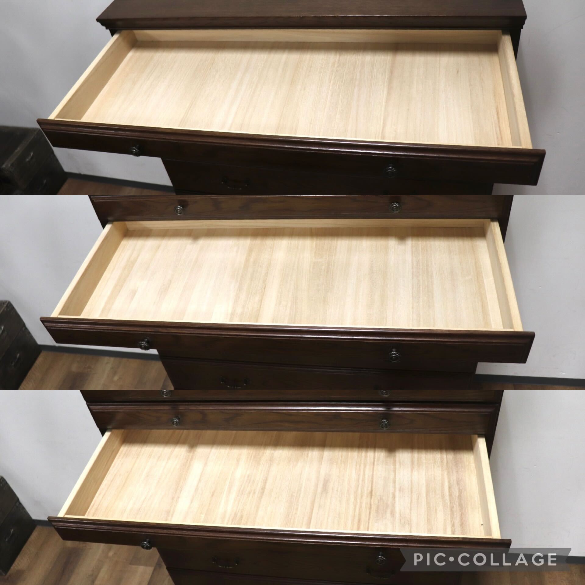 GMHN91C○domani / ドマーニ QUEENS LIFE クイーンズライフ ハイチェスト 整理箪笥 収納家具 オーク材 クラシック カリモク最高峰 約48万