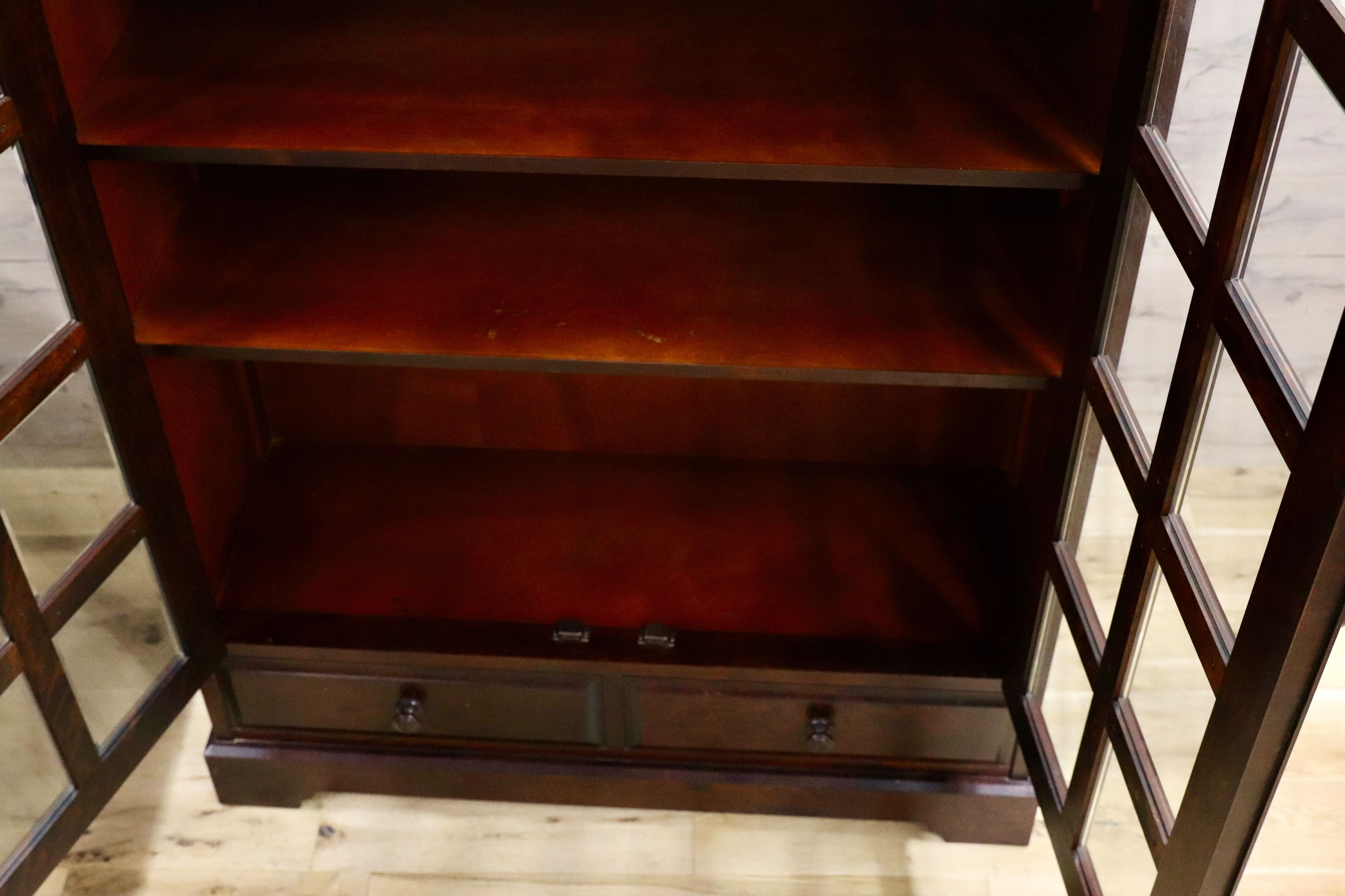 GMHN124○北海道民芸家具 書棚 本棚 水屋棚 キャビネット 飾り棚 樺材 レトロ 和家具 和モダン 飛騨産業