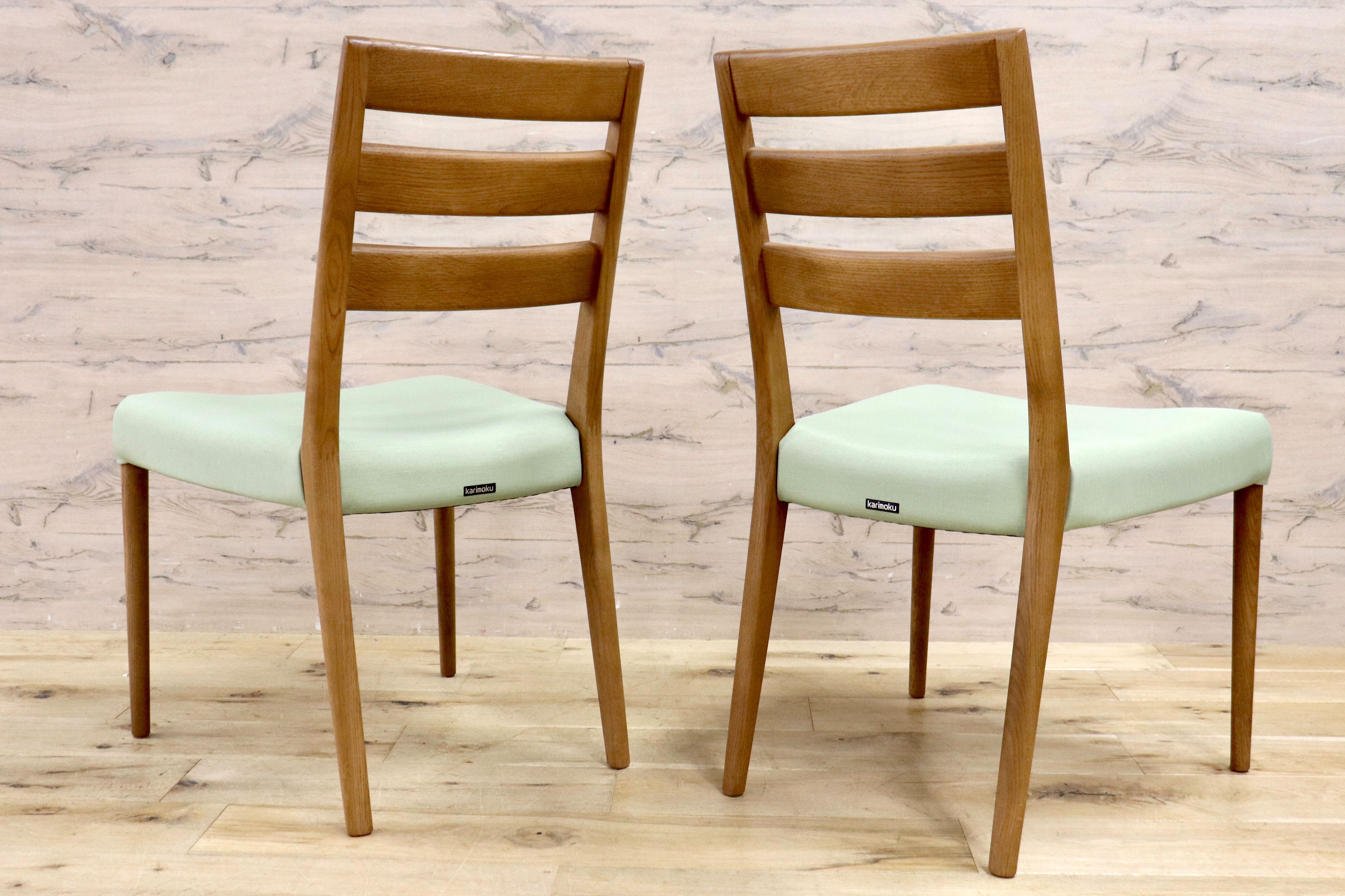 GMHK556B○karimoku / カリモク CT6115 ダイニングチェア 2脚セット アームレスチェア 椅子 シンプル モダン 国産家具 展示品
