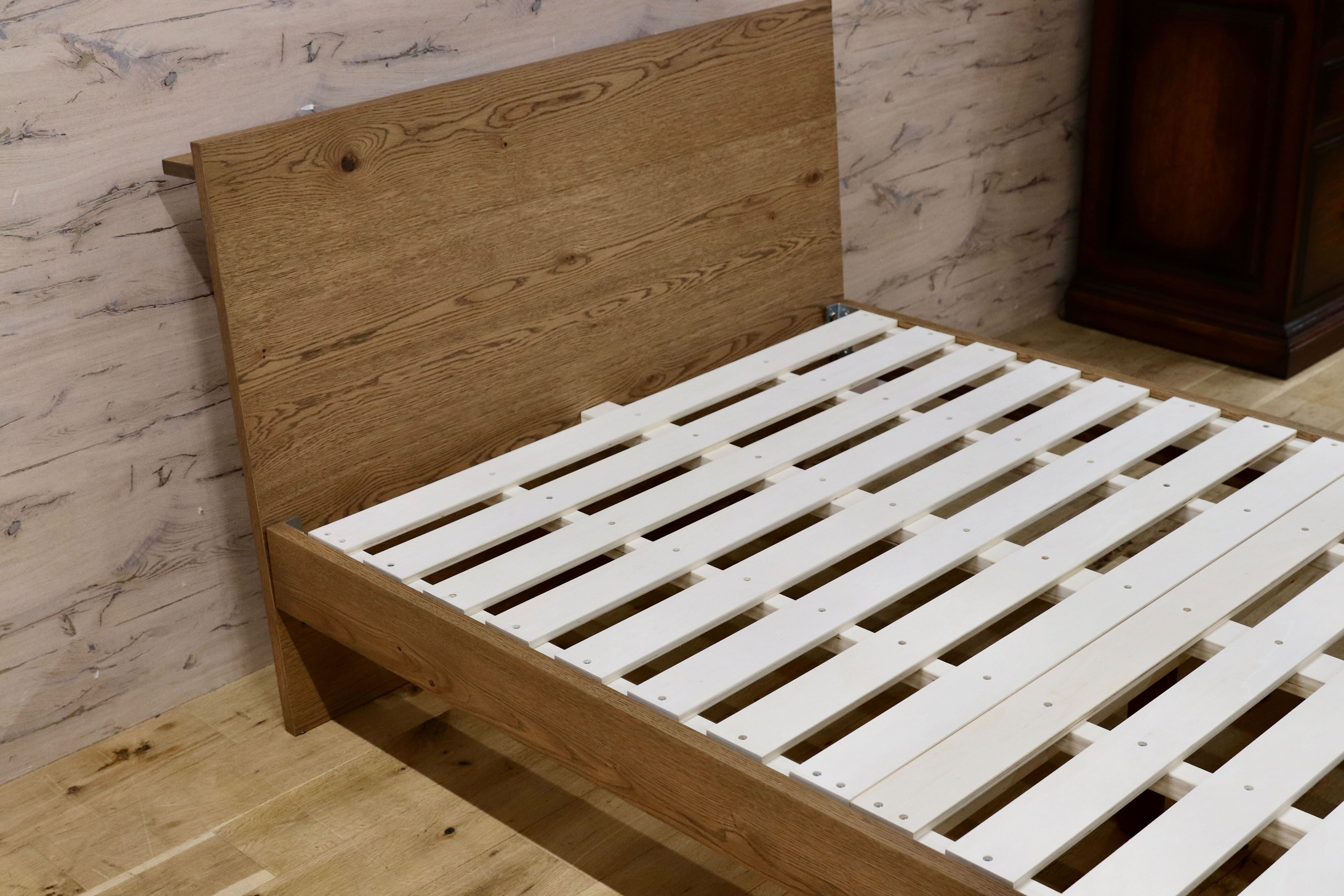 GMIK849○unico / ウニコ ADDAY アディ ベッドフレーム セミダブル SD ハイタイプ オーク材 北欧スタイル モデルルーム展示品