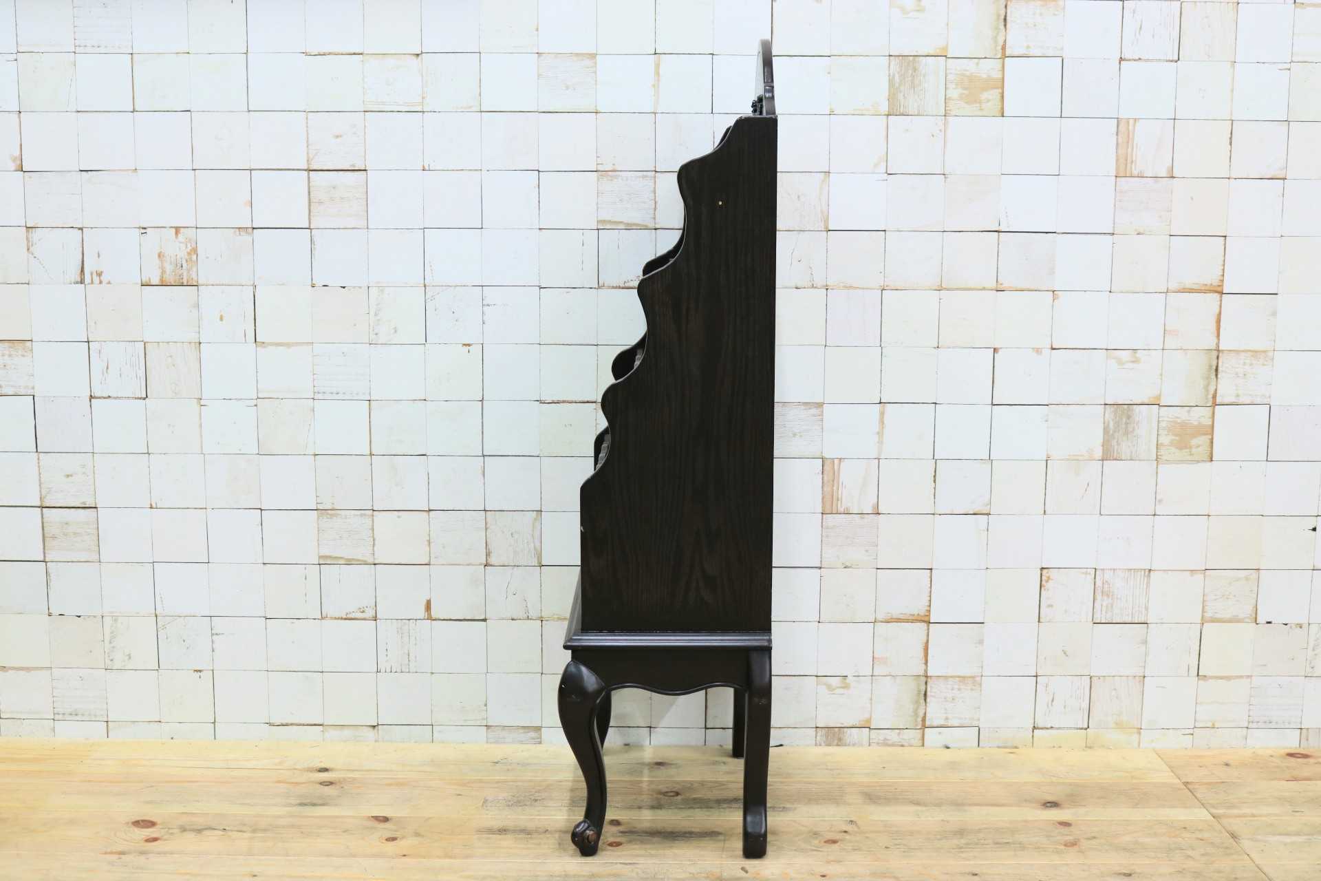 GMIK556◯マガジンラック 本棚 収納家具 スリッパラック 木製 什器 猫脚 ロココ調 アンティーク調