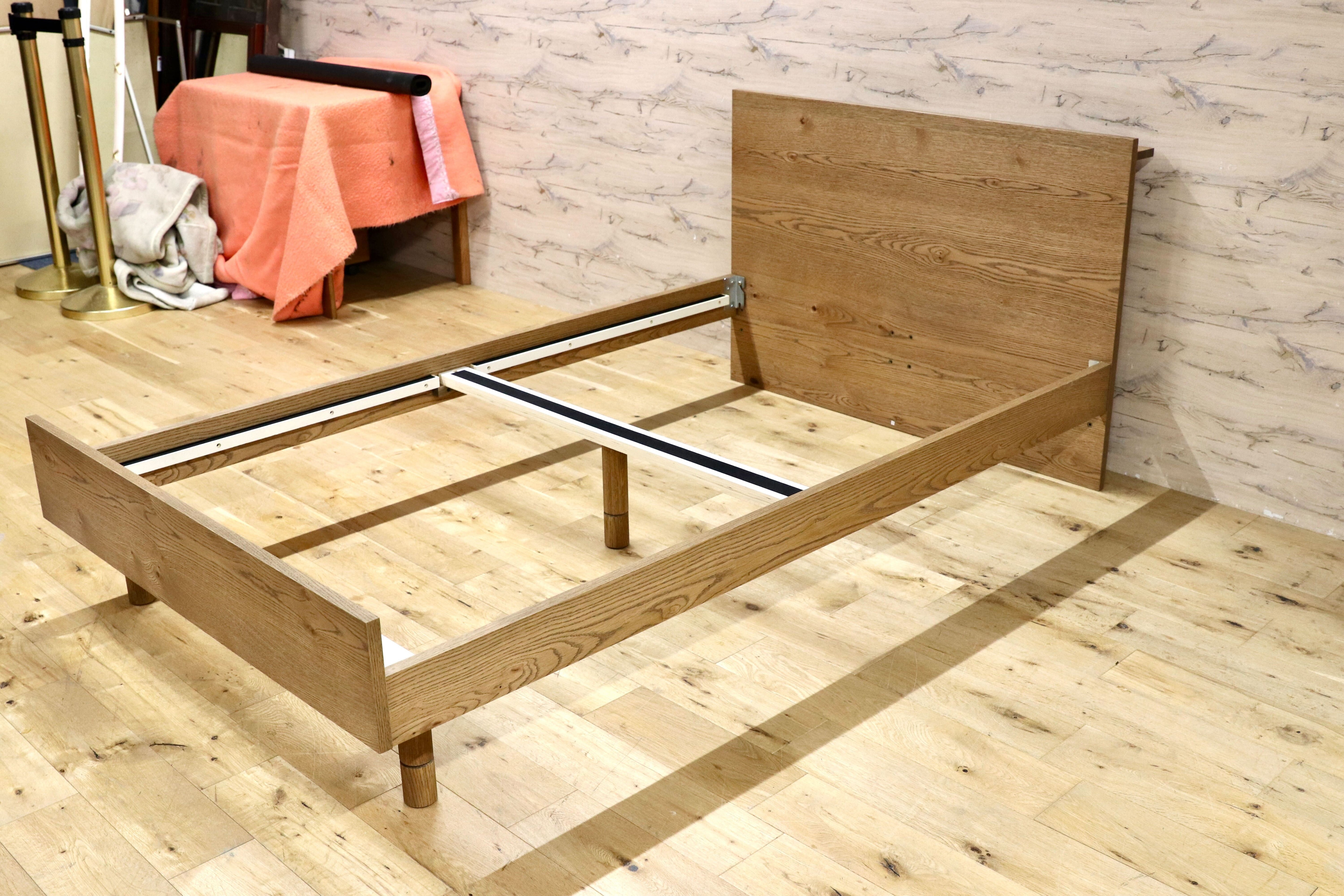 GMIK850○unico / ウニコ ADDAY アディ ベッドフレーム セミダブル SD ハイタイプ オーク材 北欧スタイル モデルルーム展示品