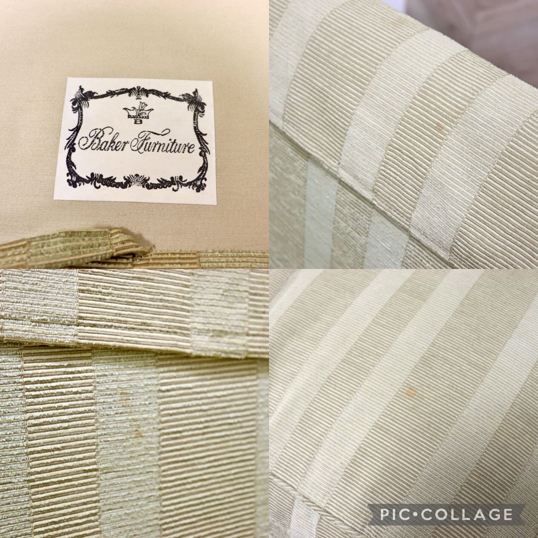 GMHS2○Baker / ベーカー 3人掛けソファ トリプルソファ 長椅子 ファブリック US 最高級 アンティーク ヴィンテージ IDC大塚家具 約120万