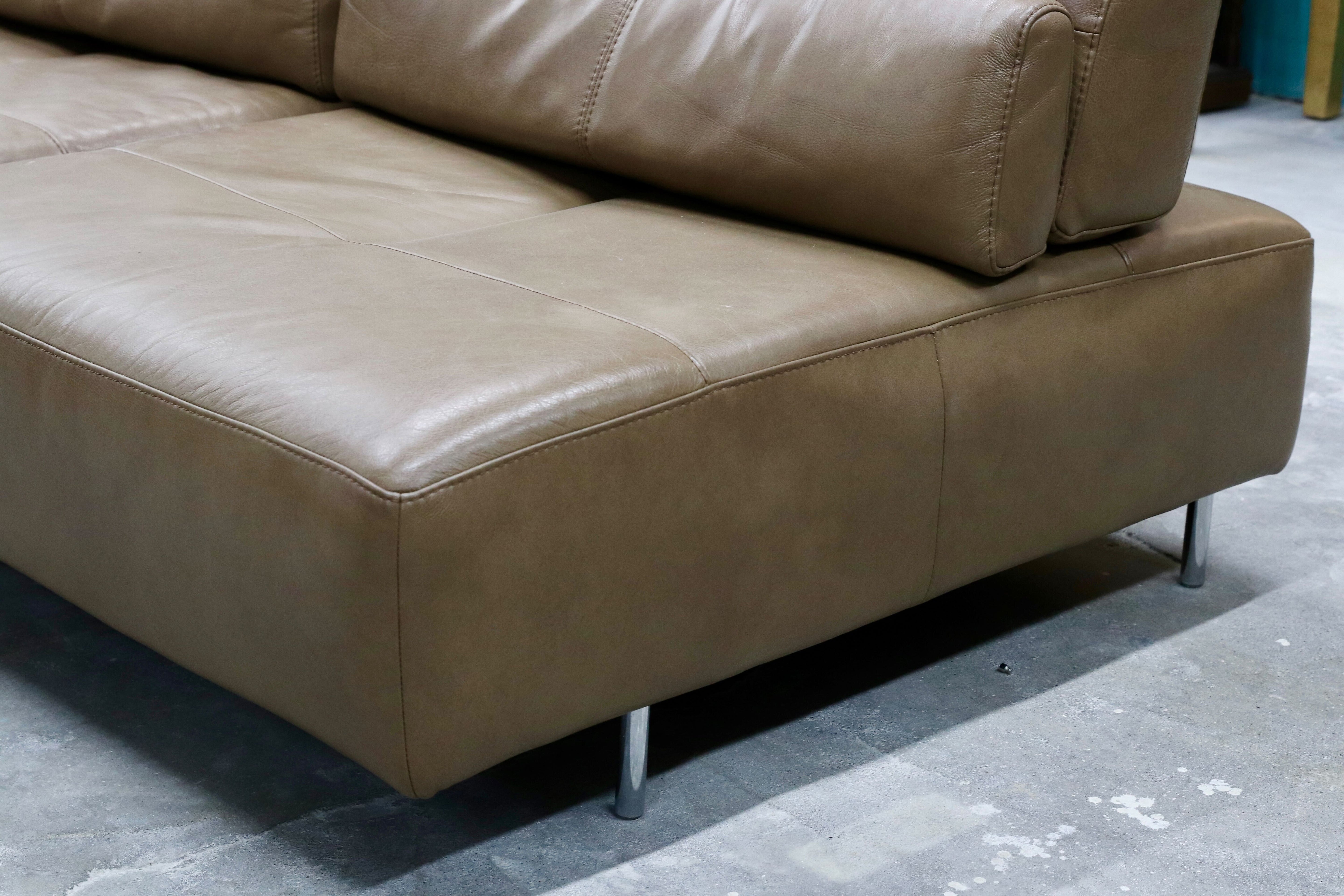 GMHN202○niccoline / ニコライン 本革 レザー カウチソファ 背もたれ可動式 イタリア製 高級家具 モダン 検)cassina b&b arflex