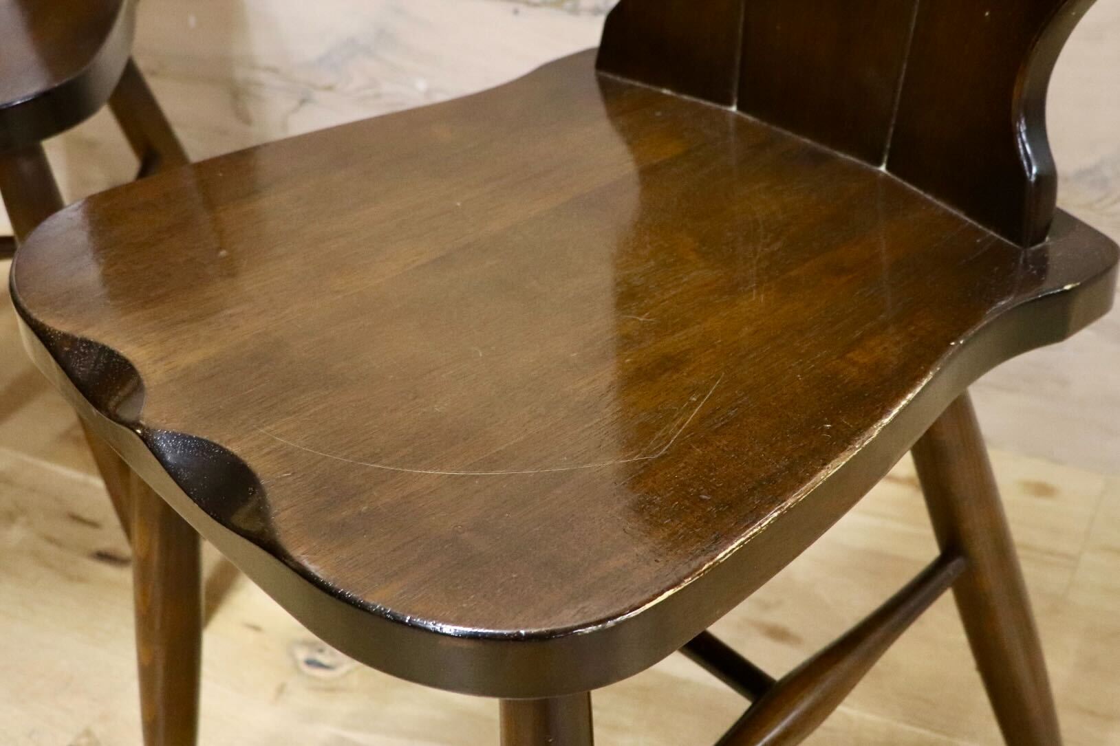 GMHK825A○karimoku / カリモク RUSTIC ルスティック 椅子 チェア 2脚セット ダイニングチェア ヴィンテージ 国産家具