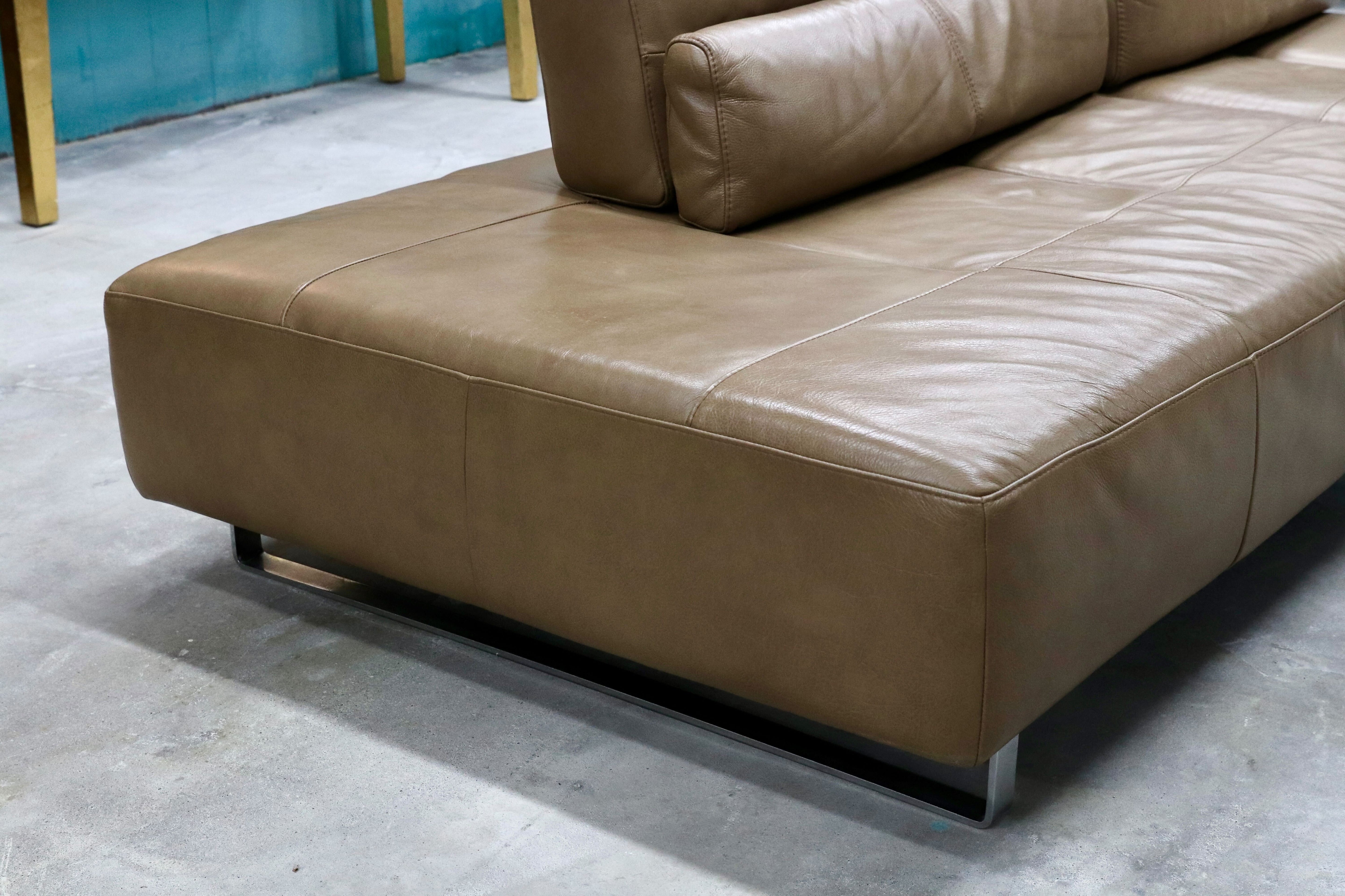 GMHN202○niccoline / ニコライン 本革 レザー カウチソファ 背もたれ可動式 イタリア製 高級家具 モダン 検)cassina b&b arflex