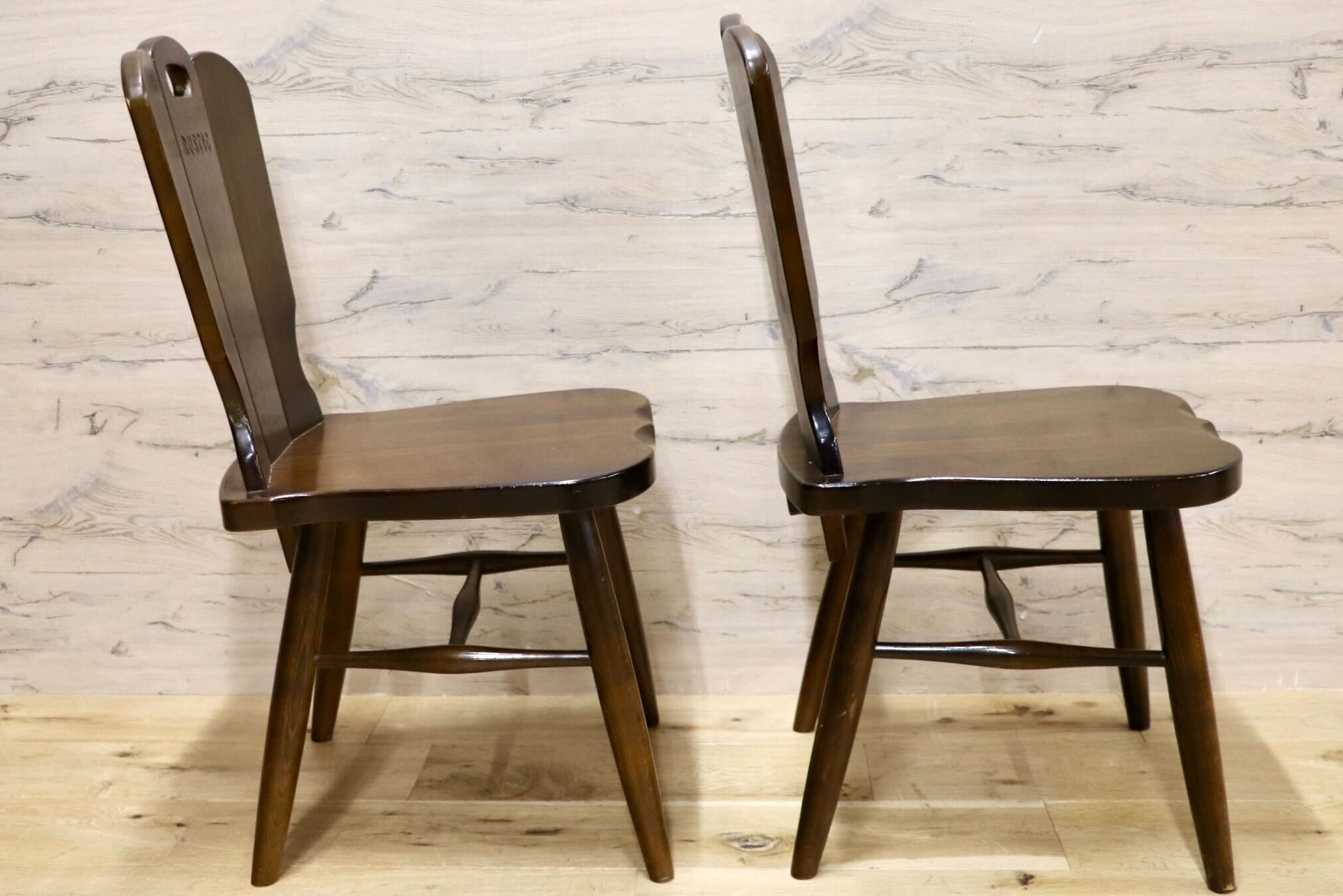 GMHK825A○karimoku / カリモク RUSTIC ルスティック 椅子 チェア 2脚セット ダイニングチェア ヴィンテージ 国産家具