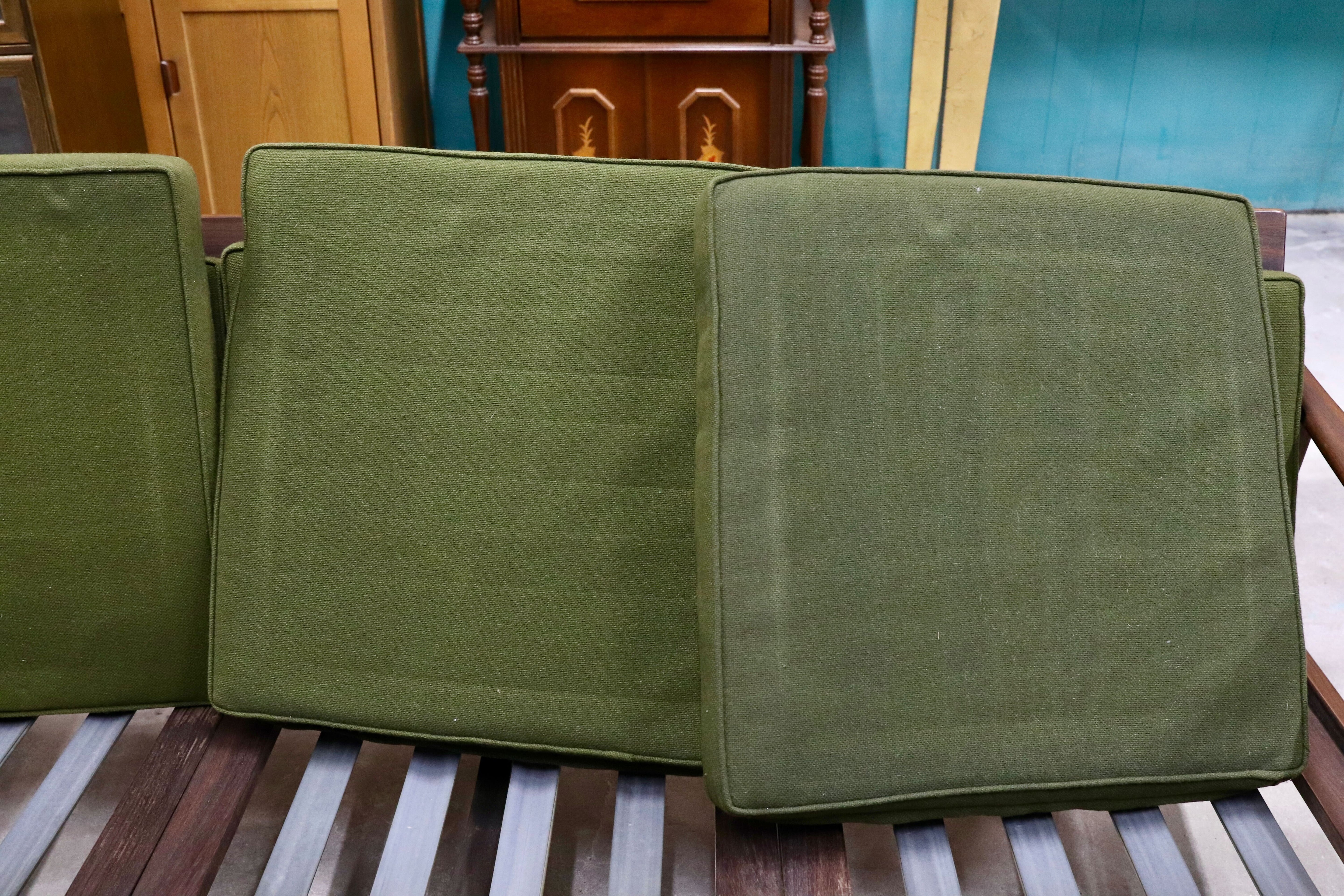 GMHS533C○オールドマルニ / maruni 孔雀 60年代 3人掛けソファ トリプルソファ 椅子 ローズウッド 北欧スタイル ジャパニーズモダン 稀少