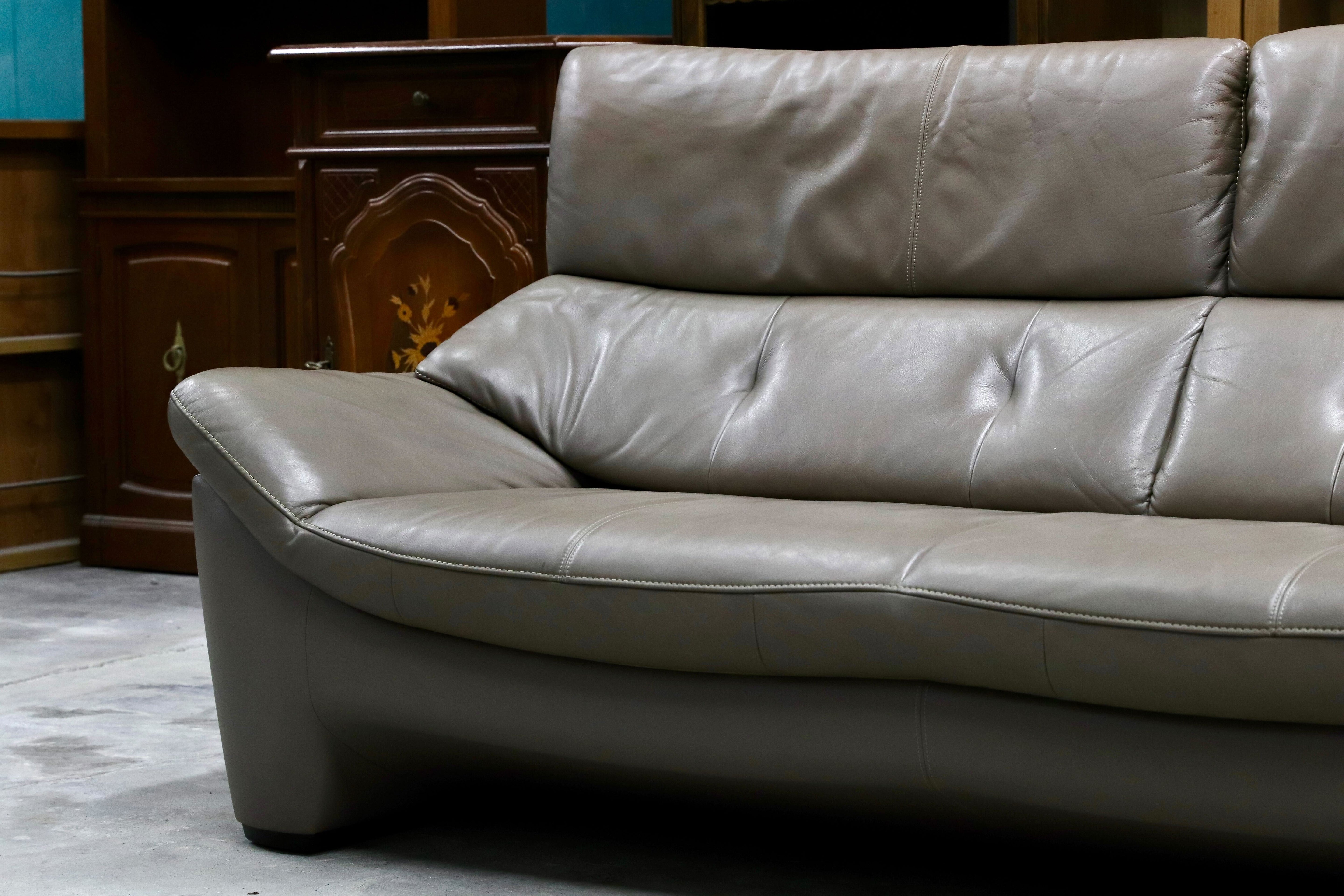 GMHK684○karimoku / カリモク Z18303 3人掛けソファ トリプルソファ 2.5人掛け 長椅子 本革 国産家具