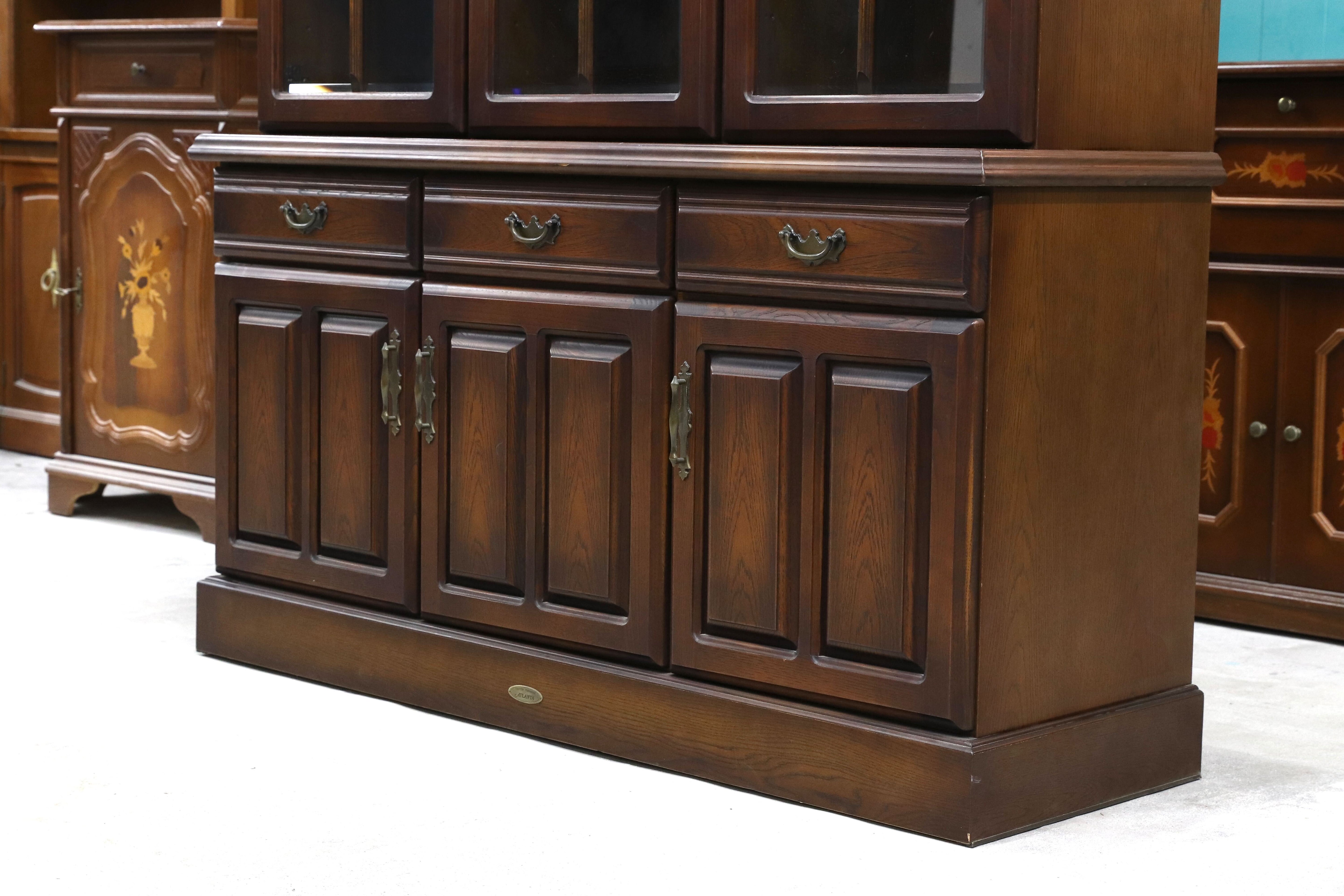 GMHS528○ATLANTA / アトランタ IDF太田長 食器棚 飾り棚 キャビネット 水屋棚 アーリーアメリカン クラシック アンティーク調