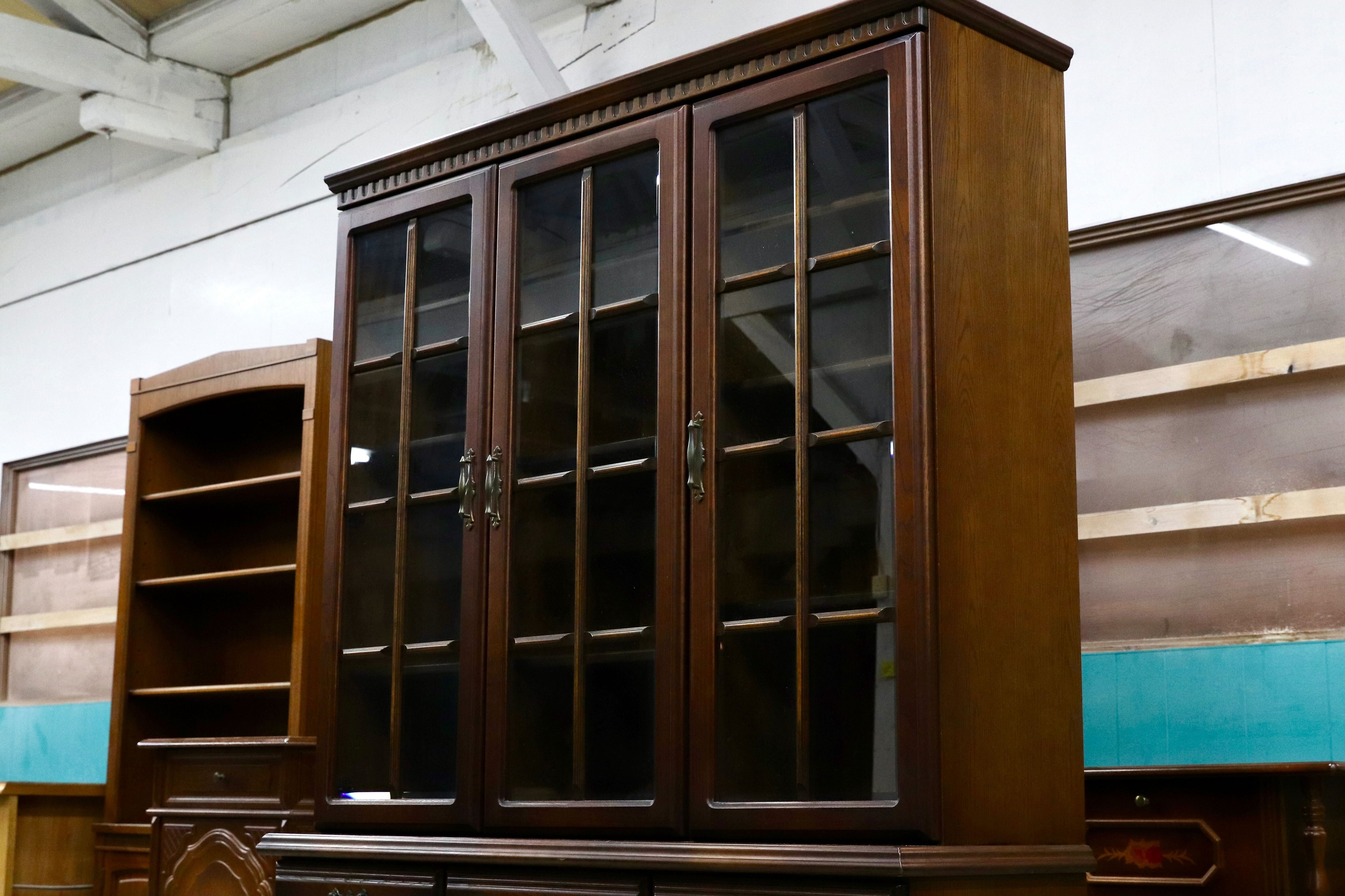 GMHS528○ATLANTA / アトランタ IDF太田長 食器棚 飾り棚 キャビネット 水屋棚 アーリーアメリカン クラシック アンティーク調