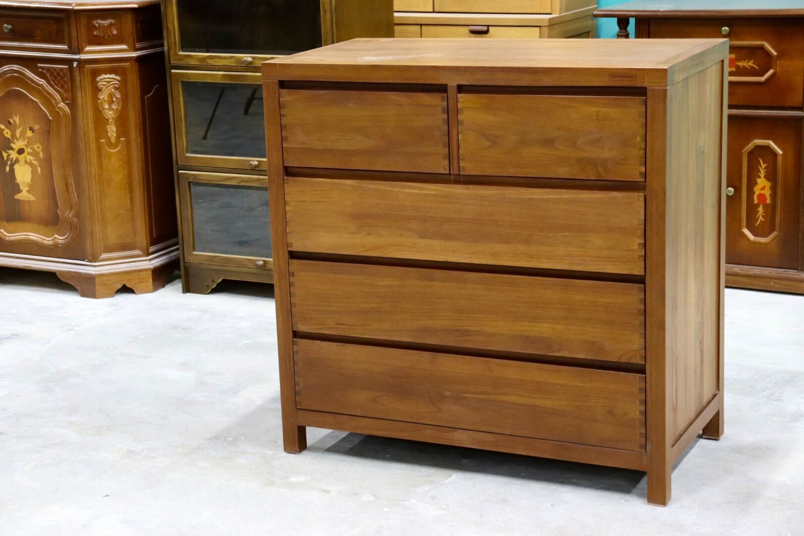 GMHK455○SCANTEAK / スキャンティーク FISKE フィスク 4段チェスト 収納家具 整理タンス 衣装箪笥 チーク材 北欧スタイル