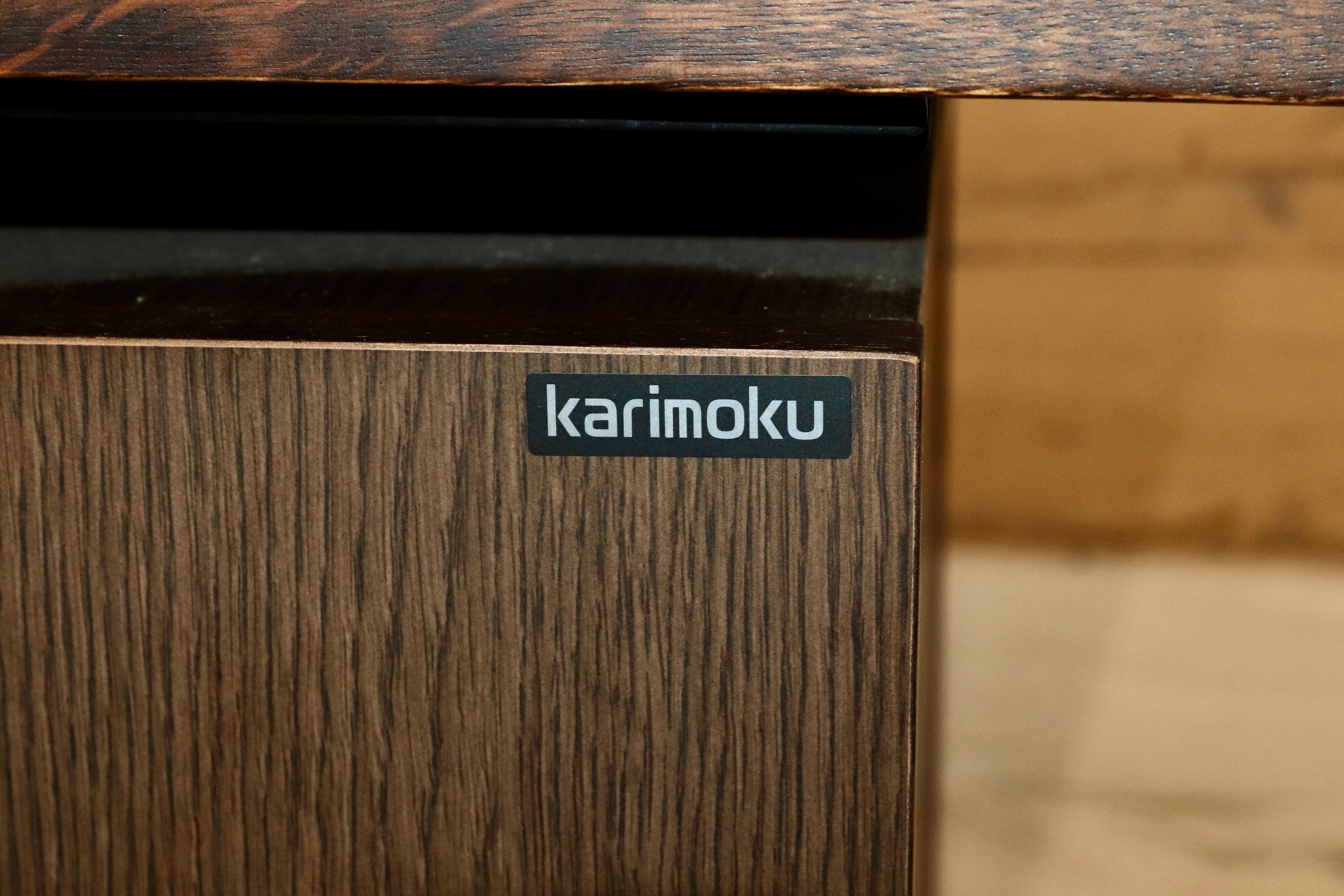GMHK340○karimoku / カリモク ボナシェルタ 袖机 ワゴン 勉強机 ブラウン 脇机 国産家具 定価約7万