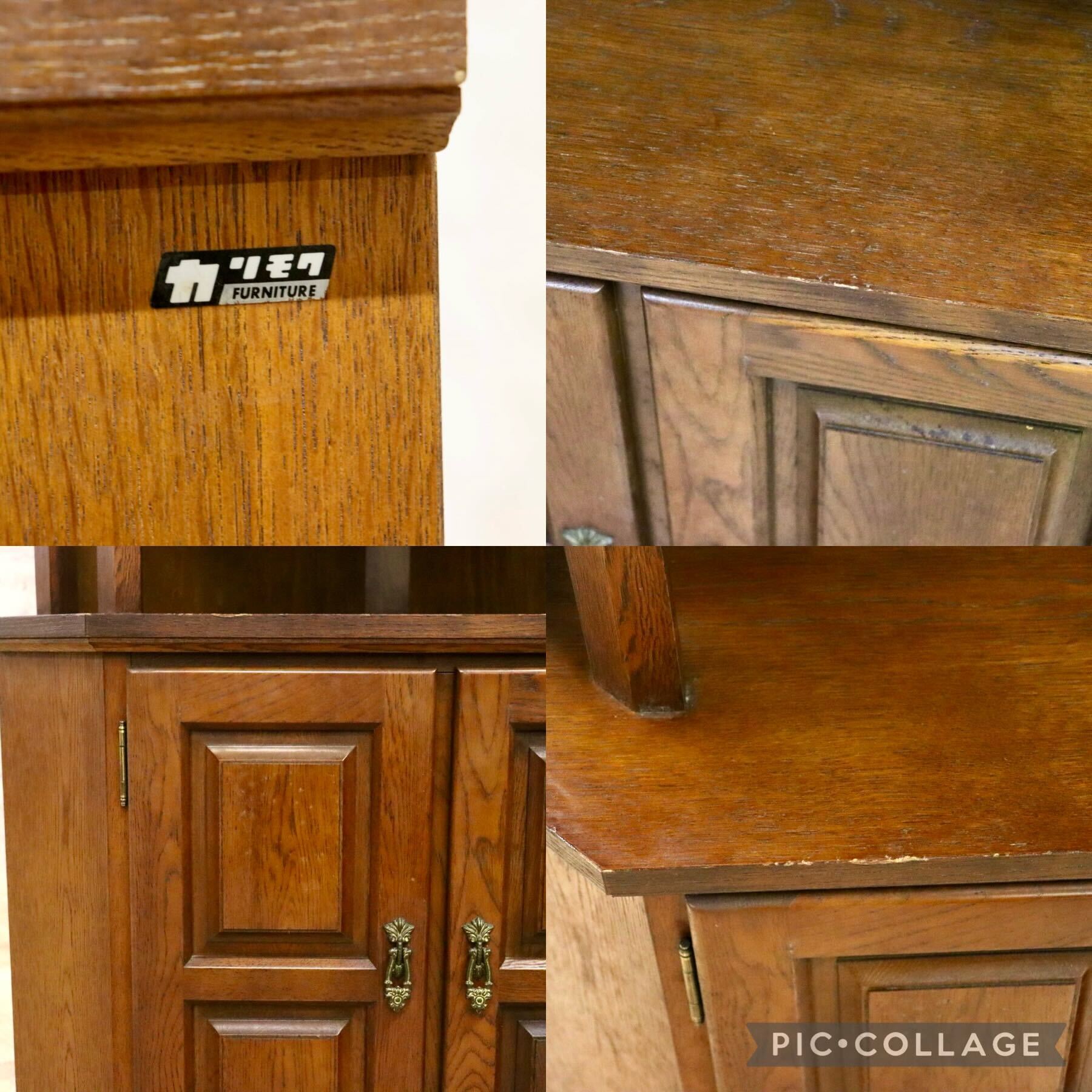 GMGH423○karimoku / カリモク コーナーキャビネット 飾り棚 収納家具 キャビネット クラシカル 国産家具 定価約21.6万