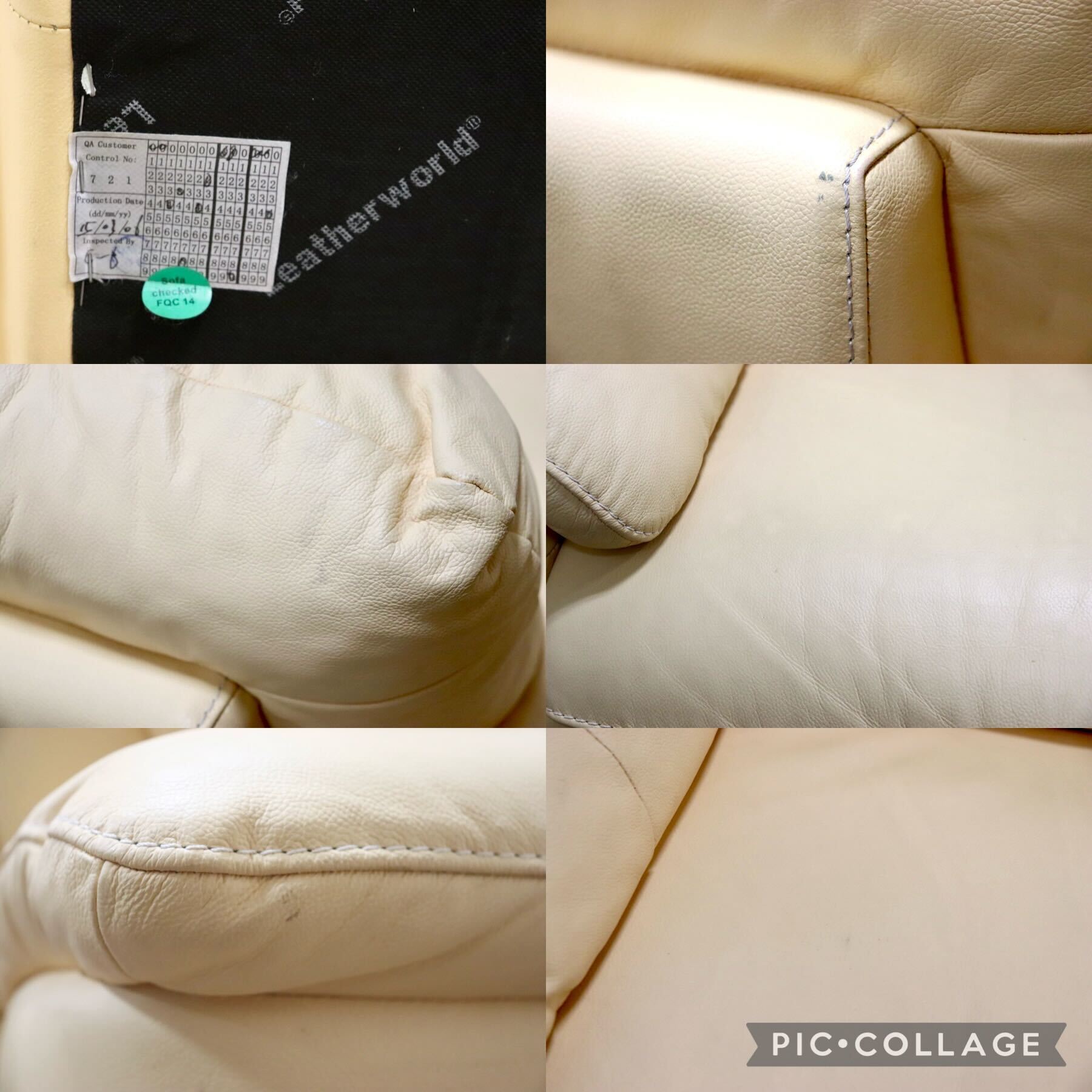 GMGS145○Leather world / レザーワールド 1人掛けソファ シングルソファ ラウンジソファ 本革 クリーム色 応接 モダン IDC大塚家具