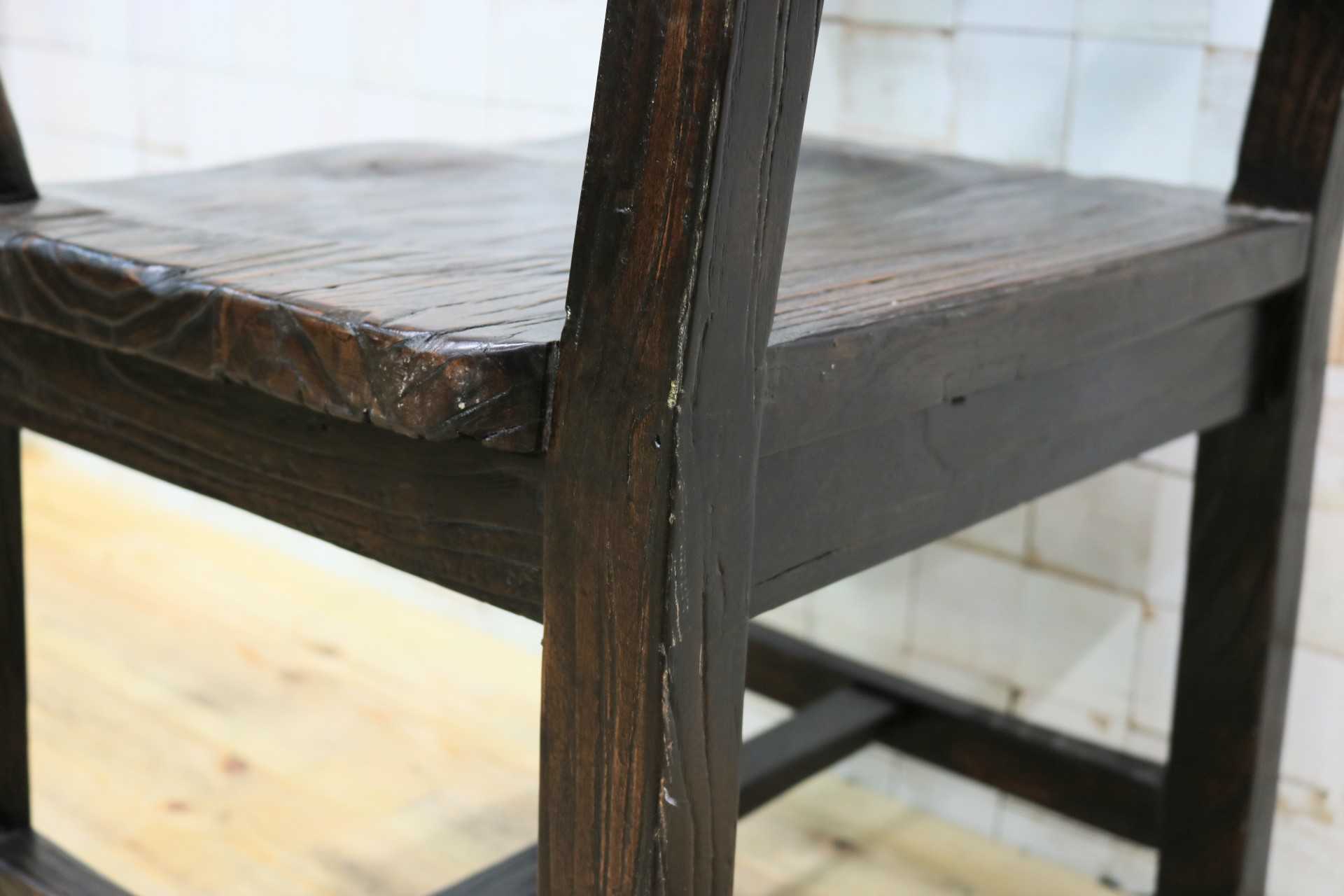 GMIS291C○アジアンリゾート ヴィンテージ ウッドチェア アームチェア ダイニングチェア 椅子 和モダン 民藝風 レトロ チェア