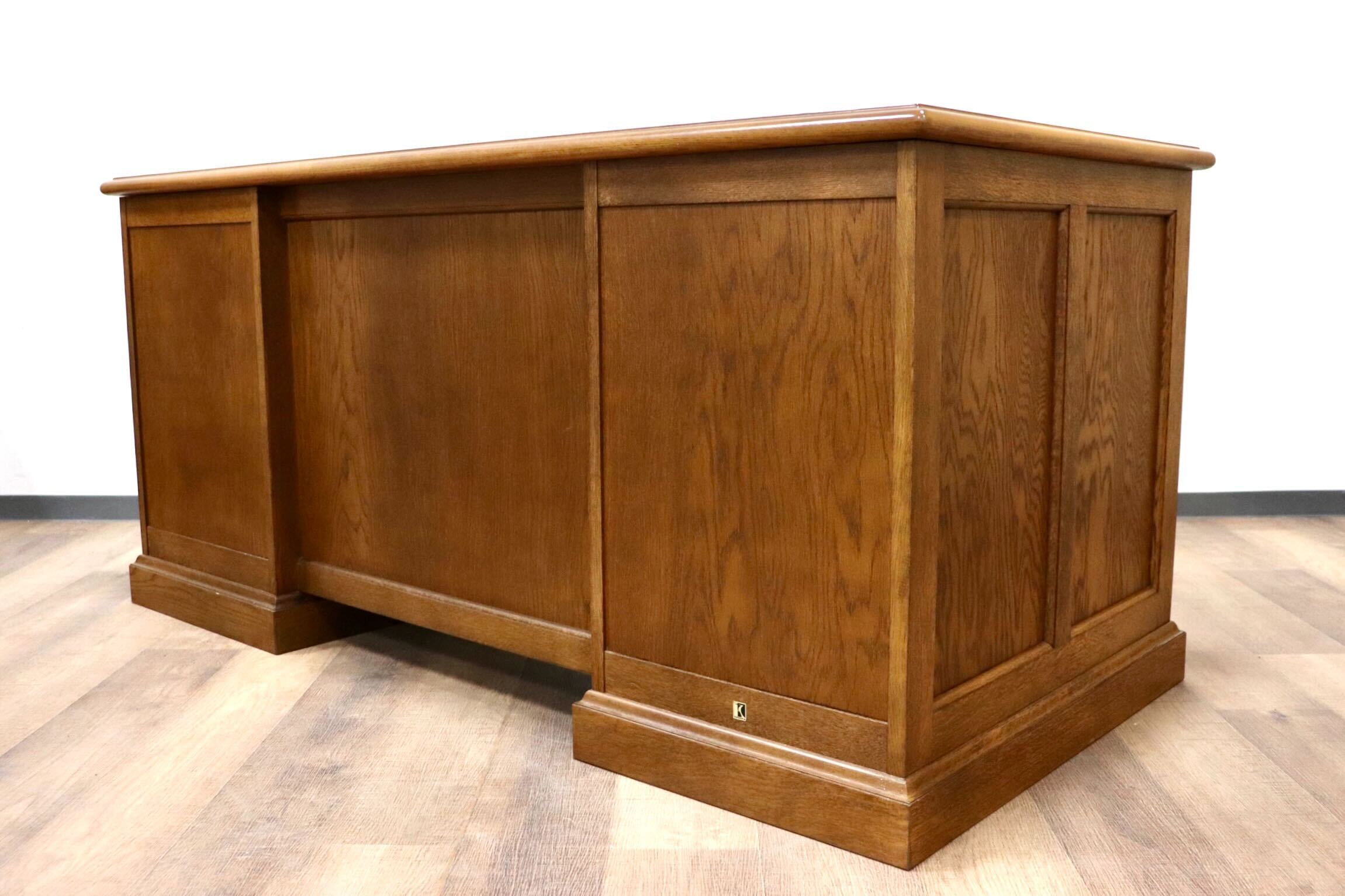 GMGH87B○飛騨産業 / HIDA キツツキ 両袖デスク 書斎机 学習机 役員デスク 机 デスク 楢材 和モダン レトロ カントリー 飛騨家具 稀少