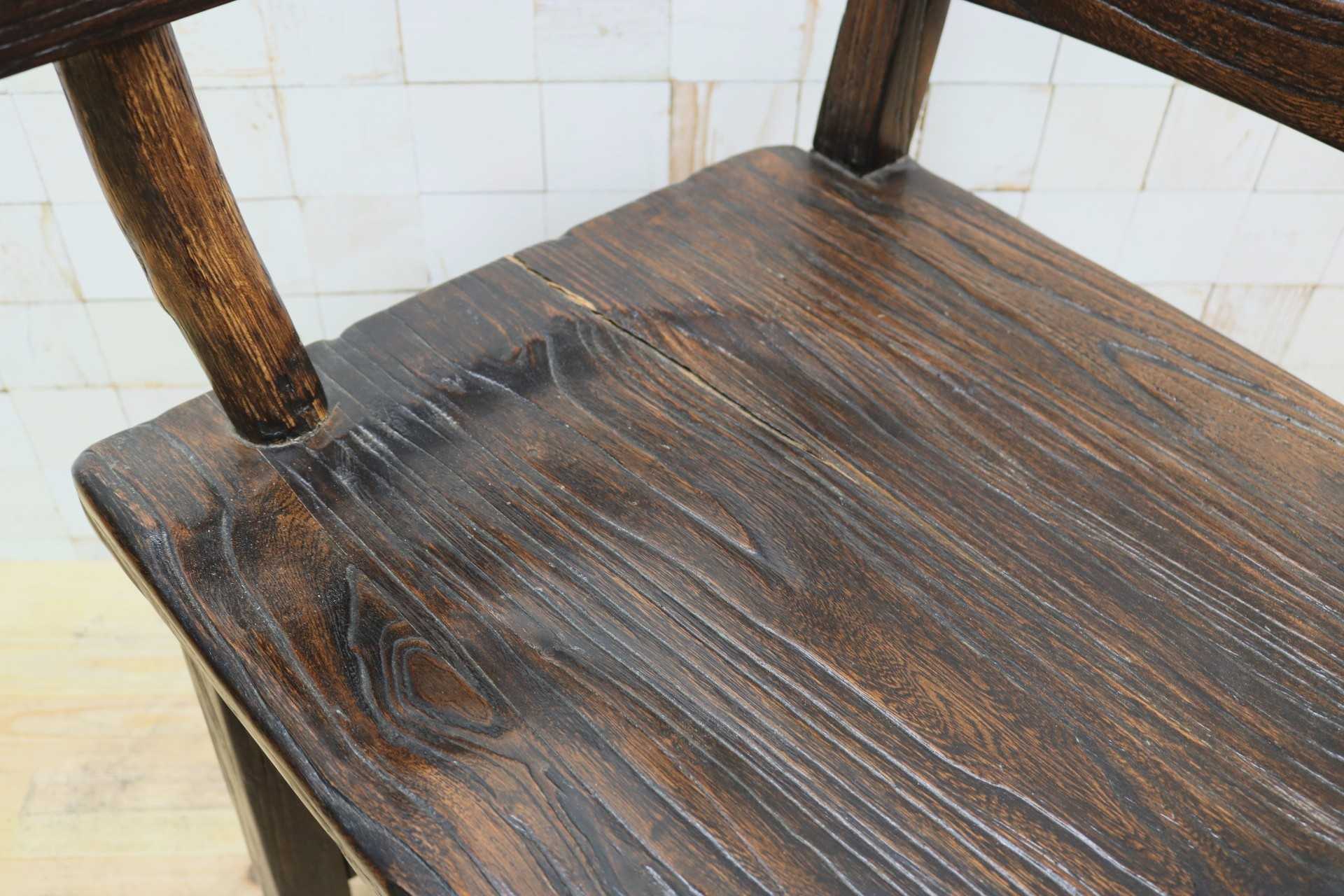 GMIS291D○アジアンリゾート ヴィンテージ ウッドチェア アームチェア ダイニングチェア 椅子 和モダン 民藝風 レトロ チェア